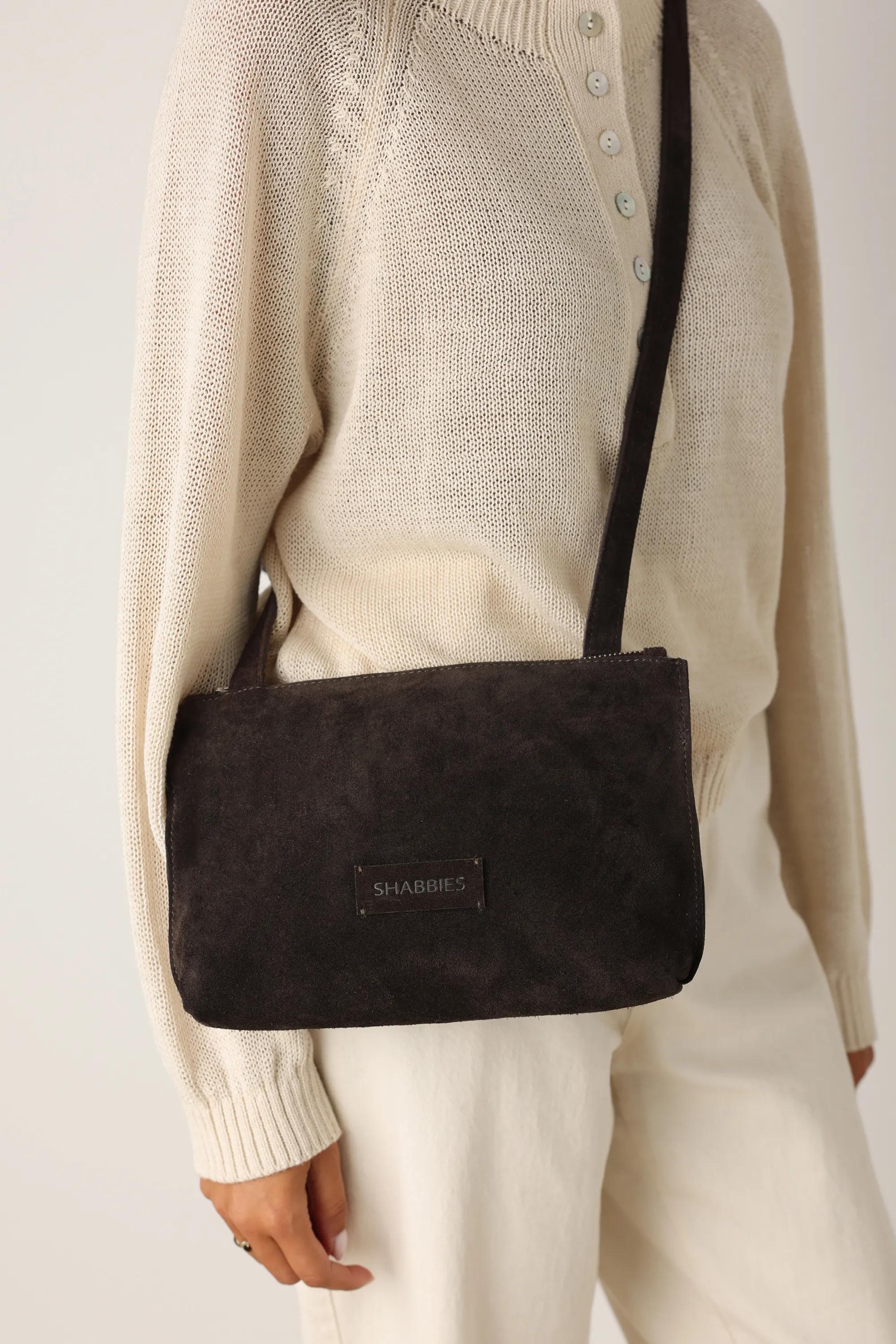 FESTIVAL BIG Crossbody oiled suede Dark Brown