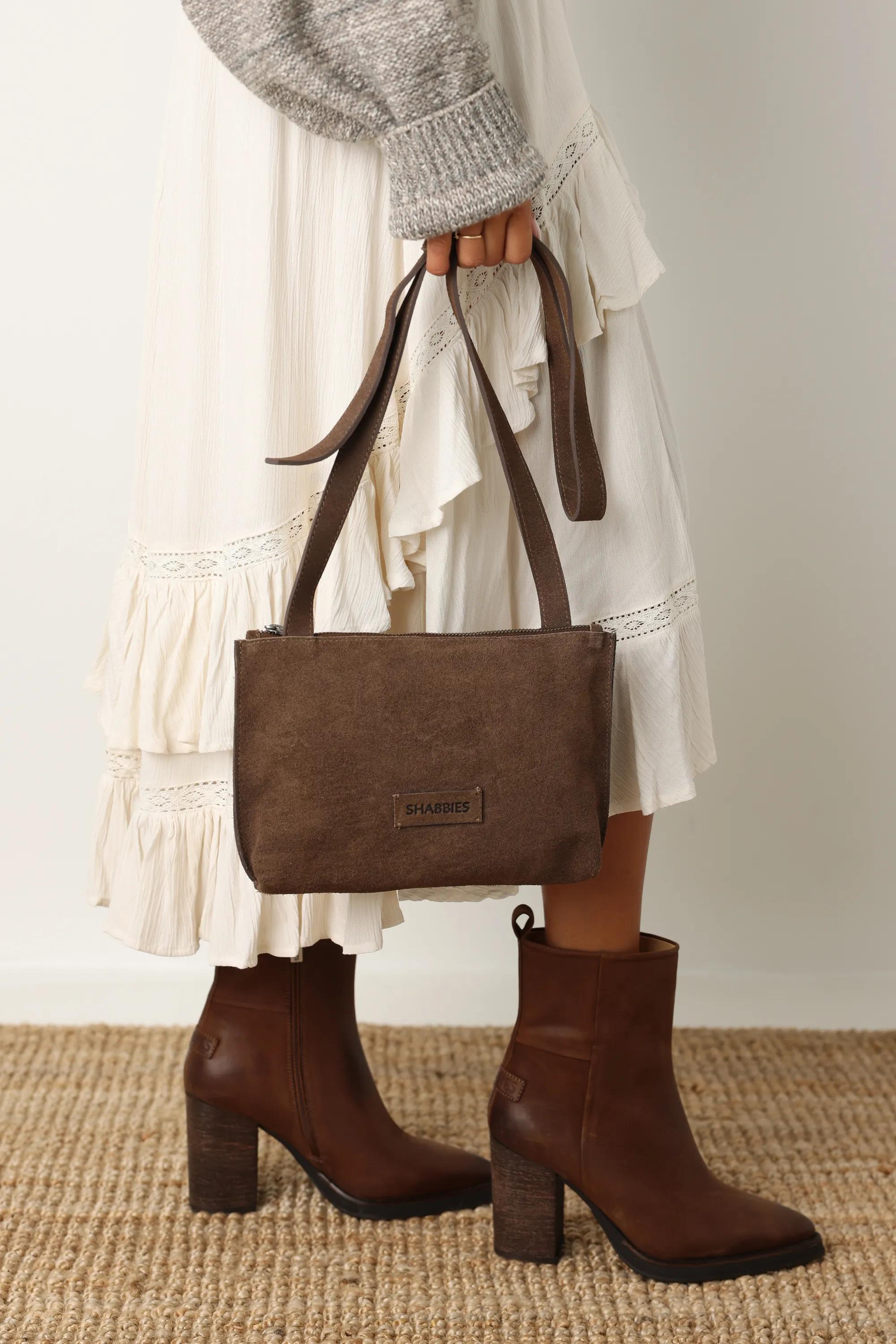 FESTIVAL BIG Crossbody oiled suede Taupe