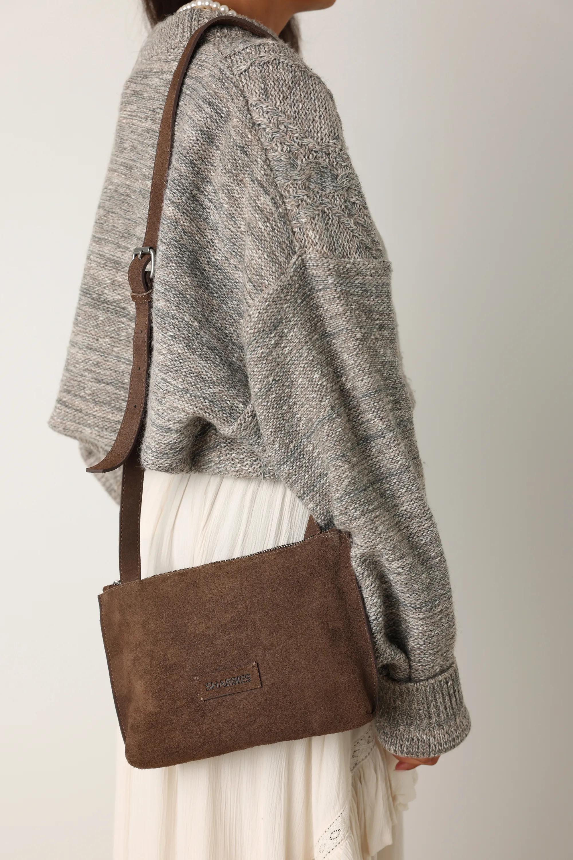 FESTIVAL BIG Crossbody oiled suede Taupe