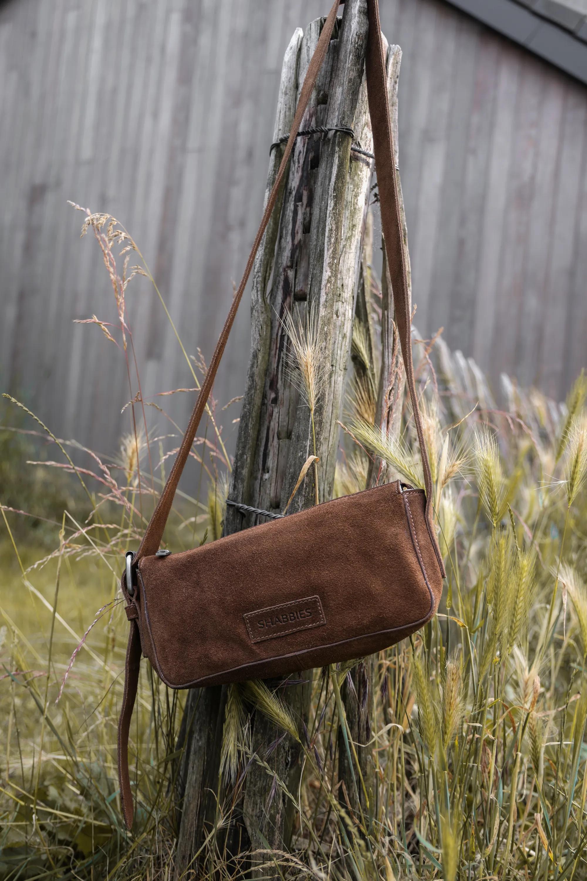 Venice Crossbody Aus Rindsvelours Hellbraun