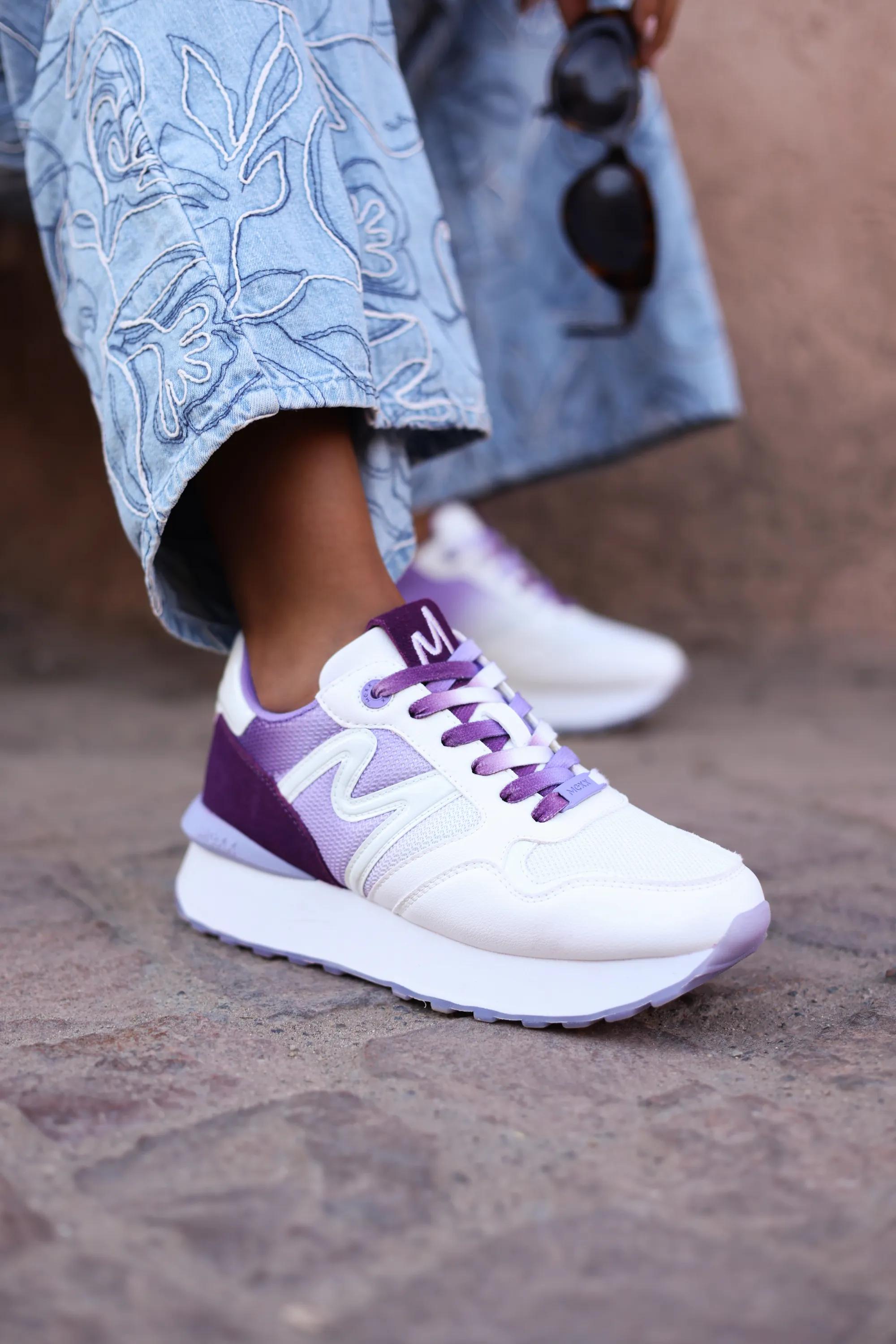 Mexx Women | White/purple sneakers
