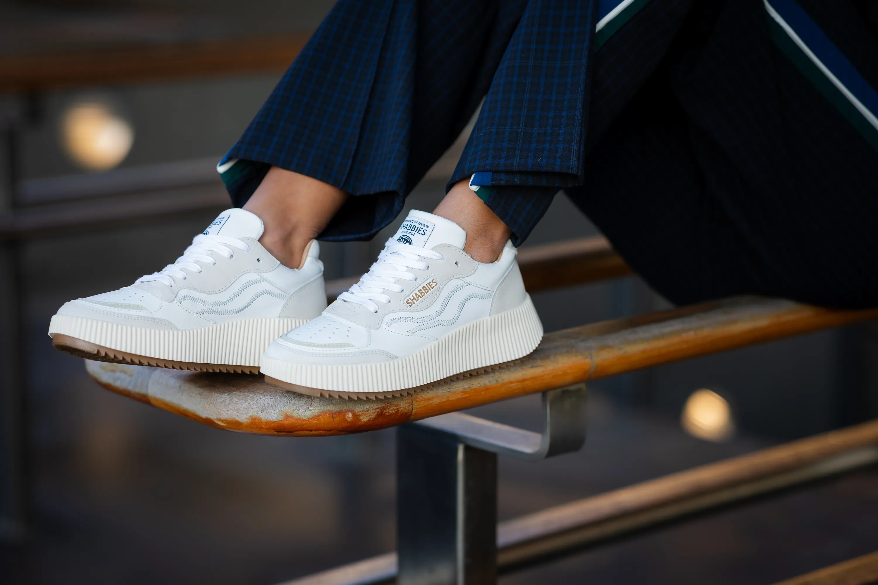 Chavi Ziggi sneaker Nubuck Wit/Beige