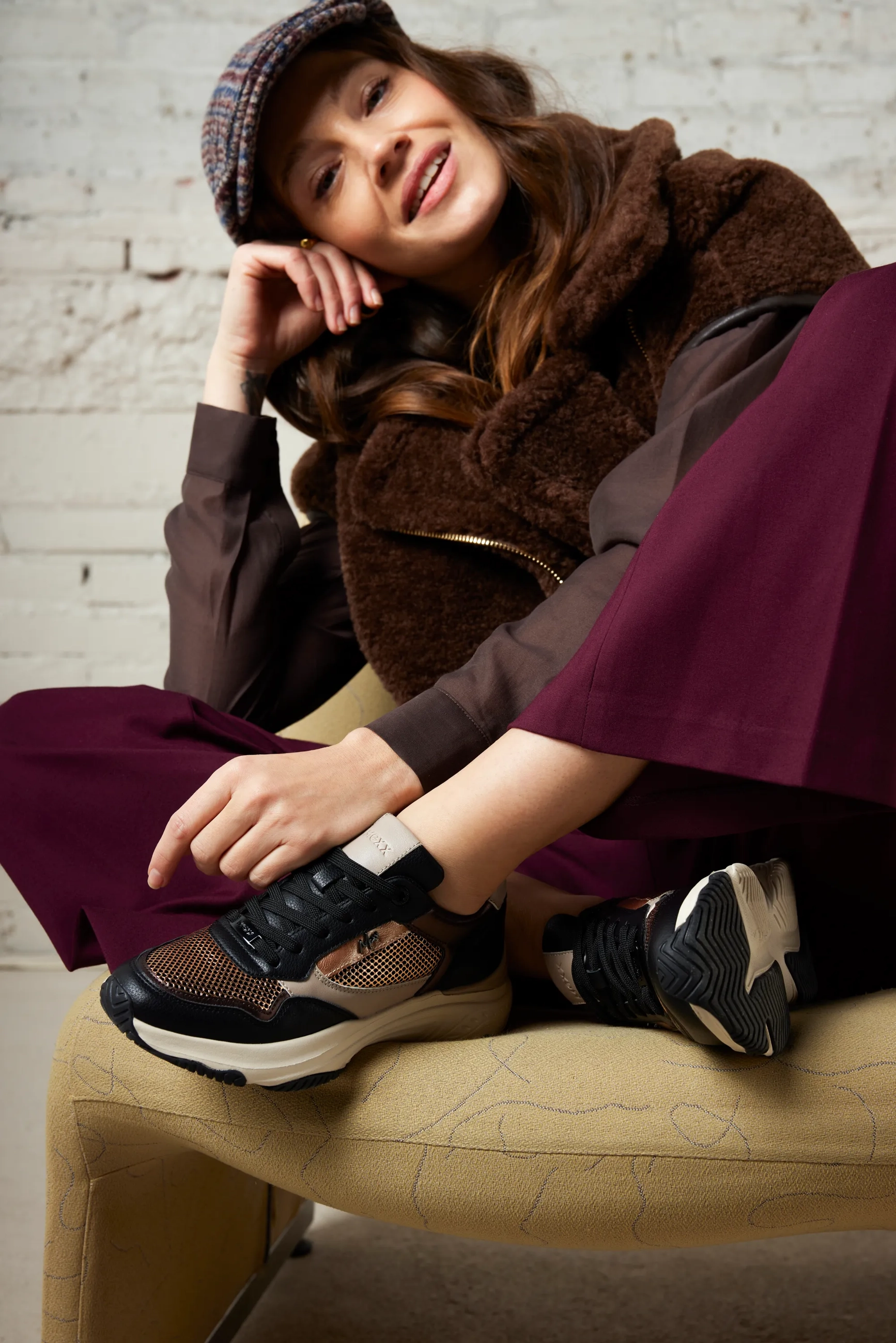 Mexx Women | Black/brown chunky sneakers