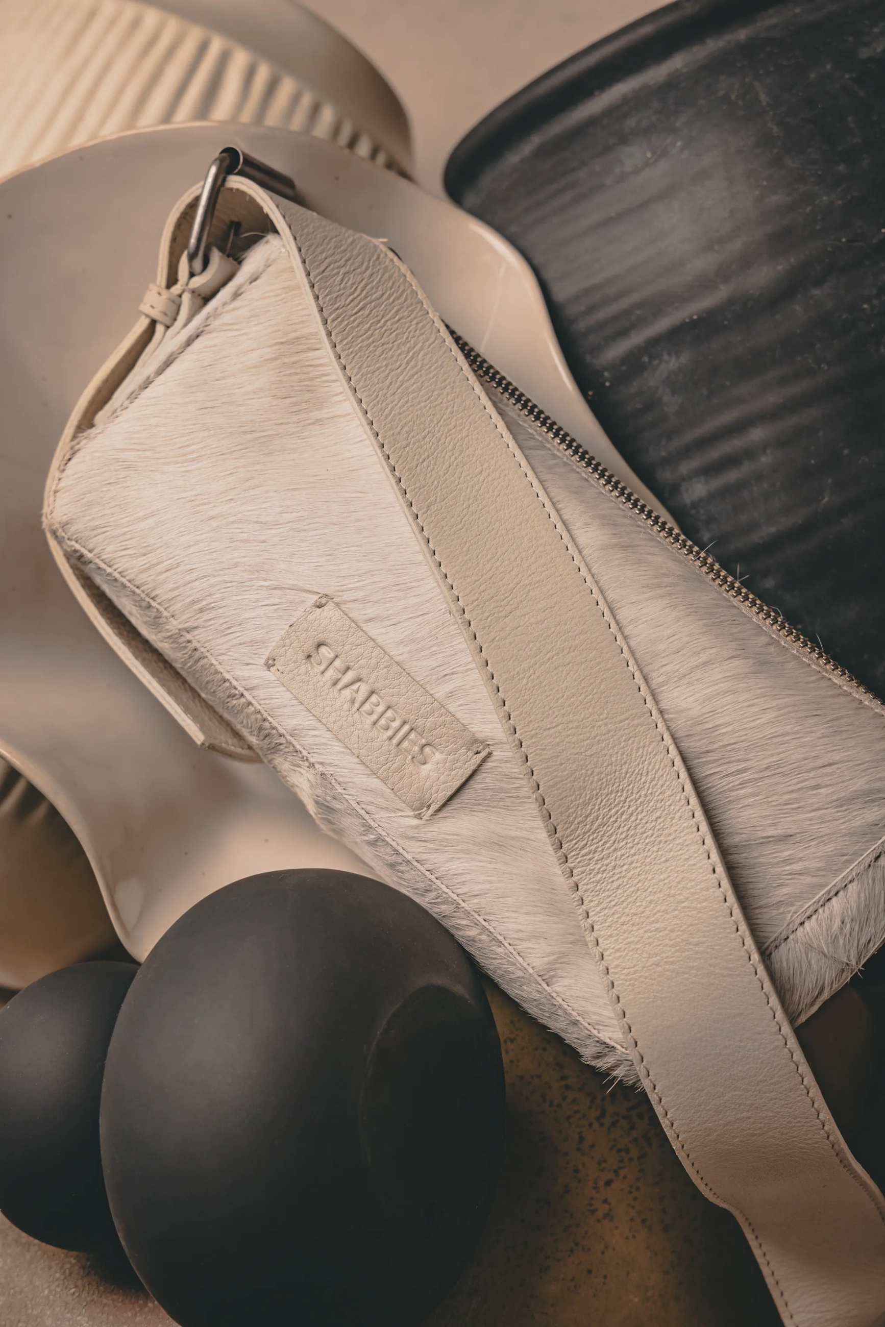 Venice Shoulderbag Pony Leather Off White