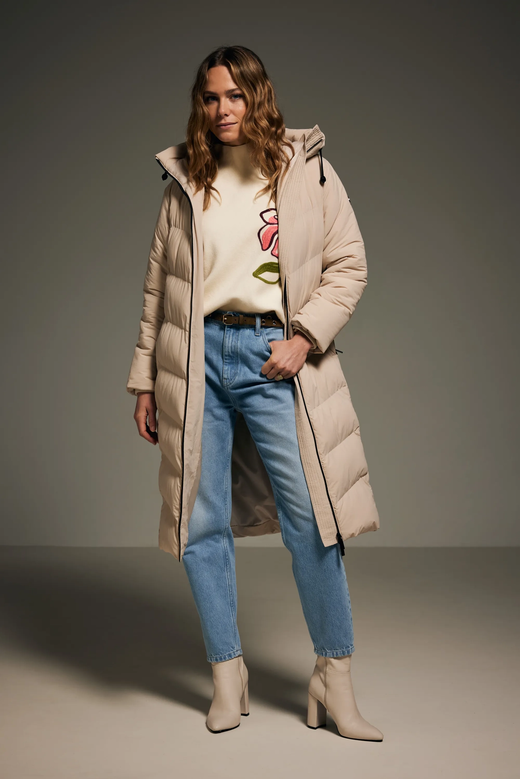 Mexx Women | Light tan quilted puffer coat