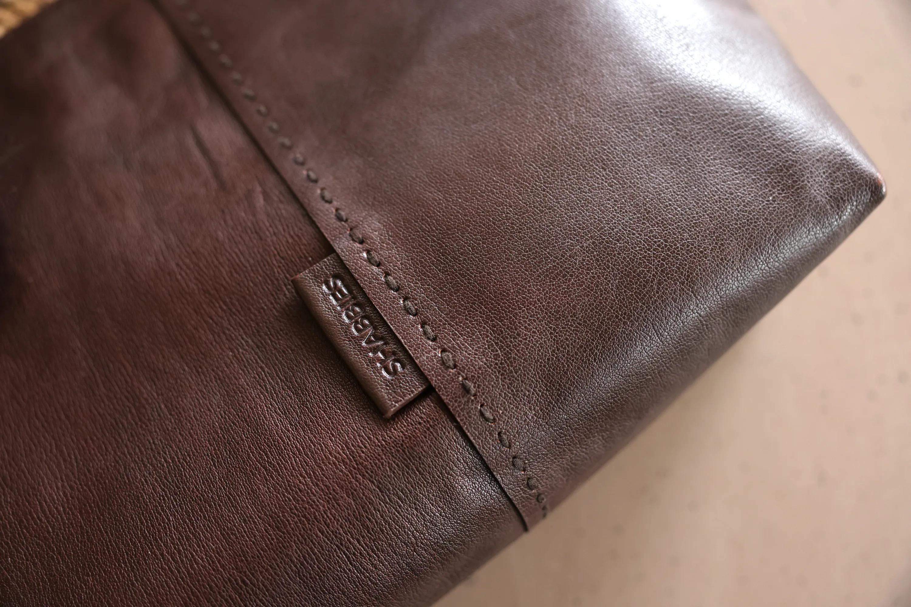 ESSIE STITCHED  Laptopbag leather Brown