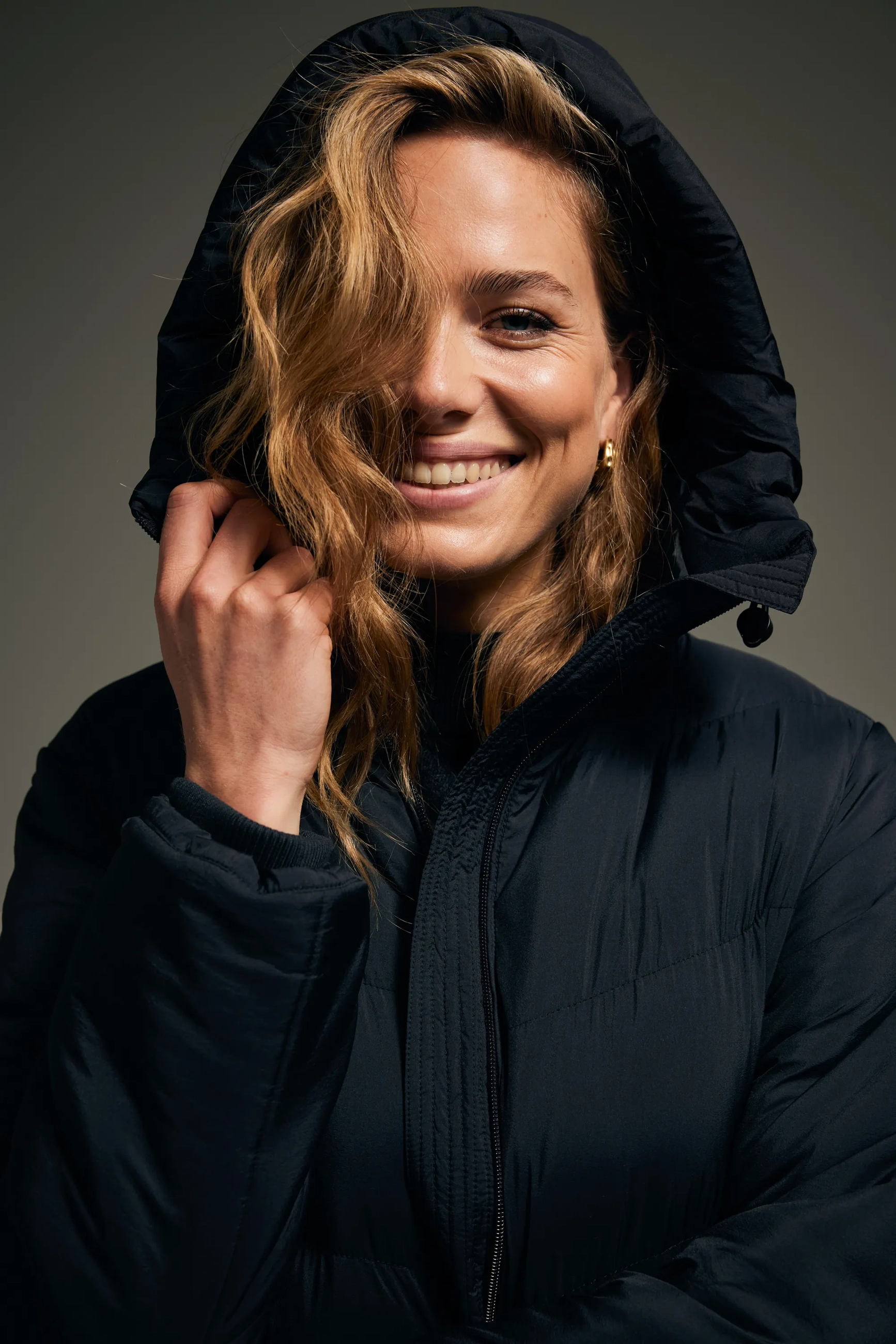 Lange puffer Zwart
