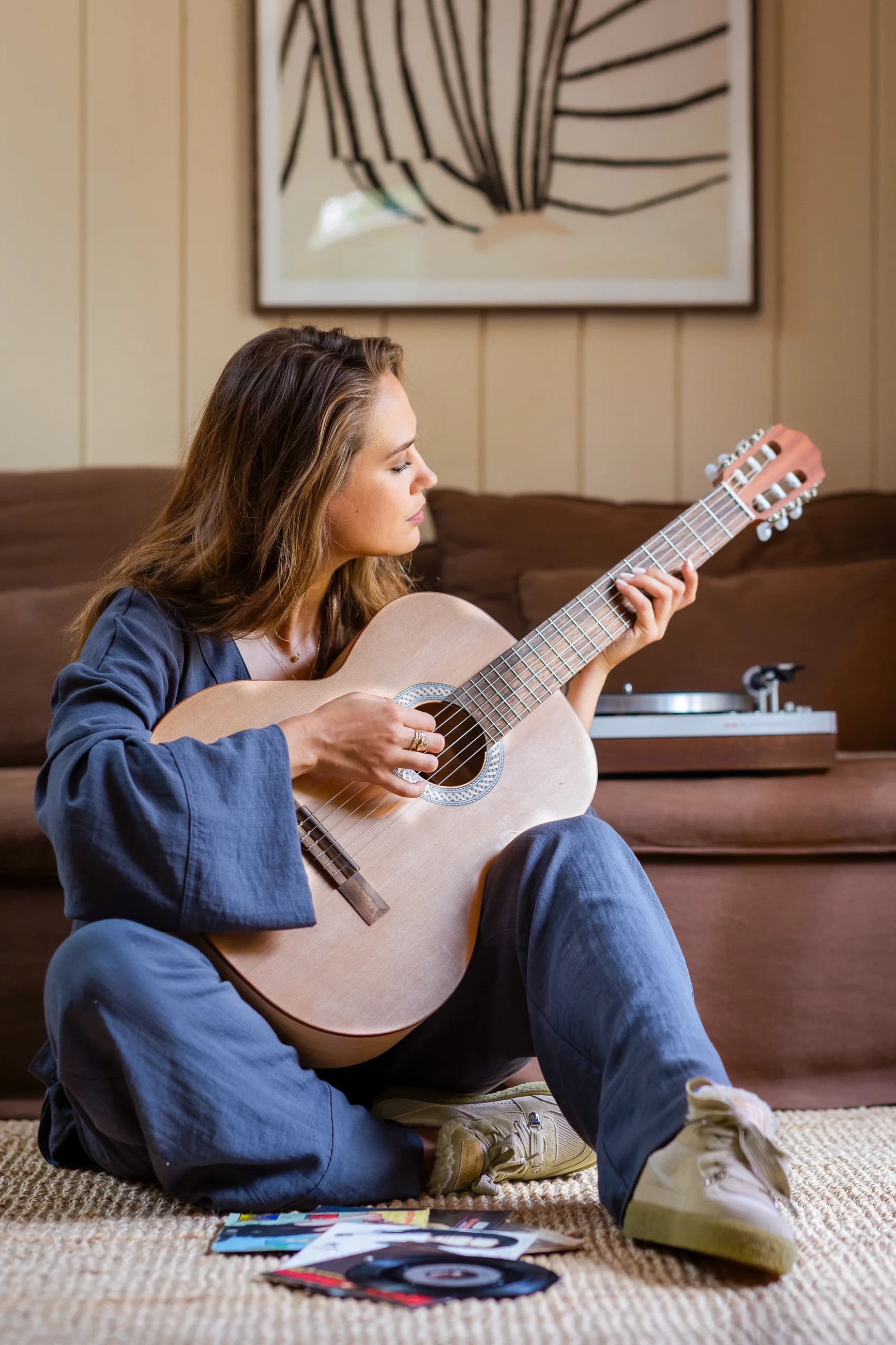 Chewy Unna sneaker Suède Zand