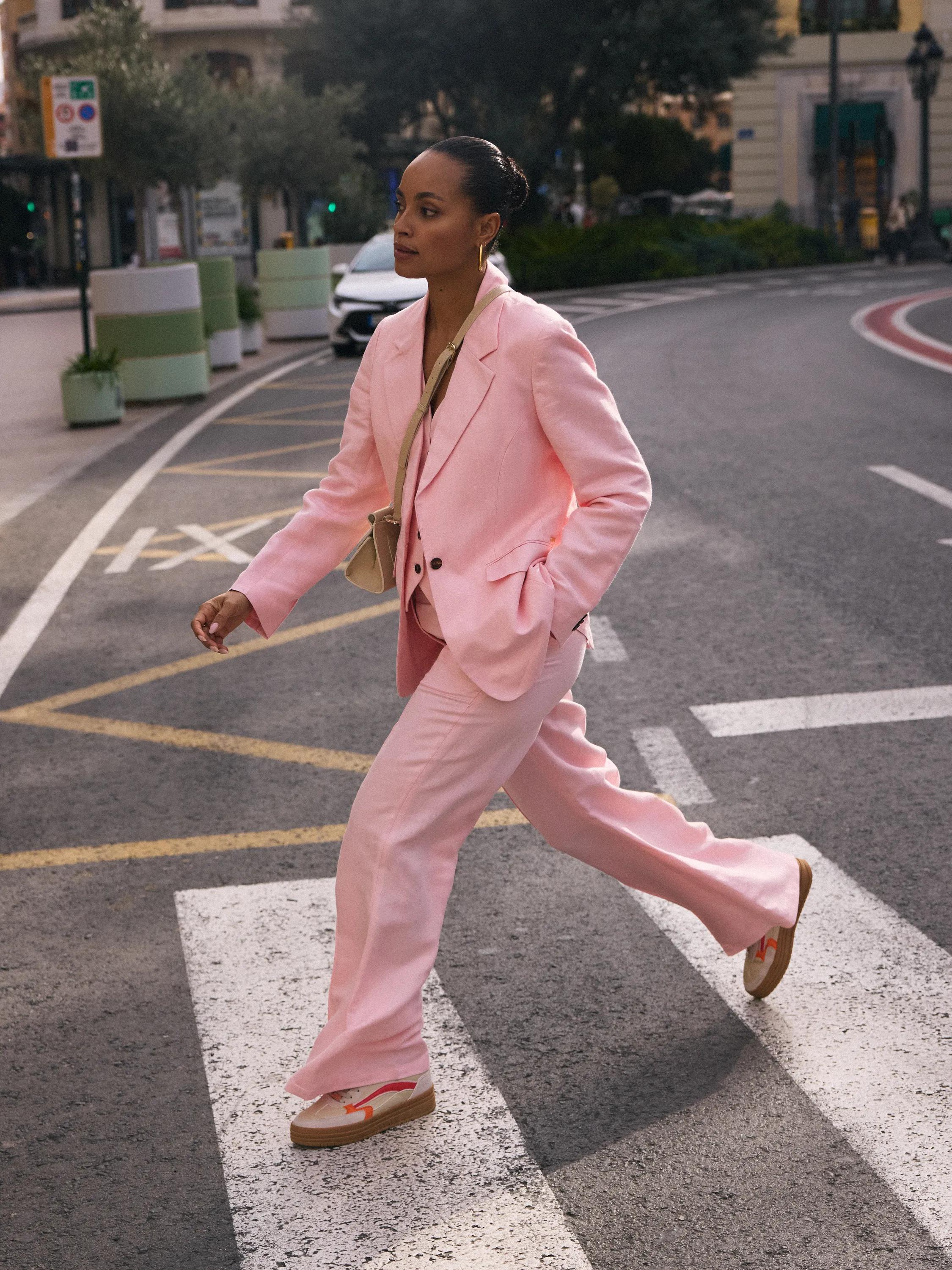 Linen Blazer Light Pink
