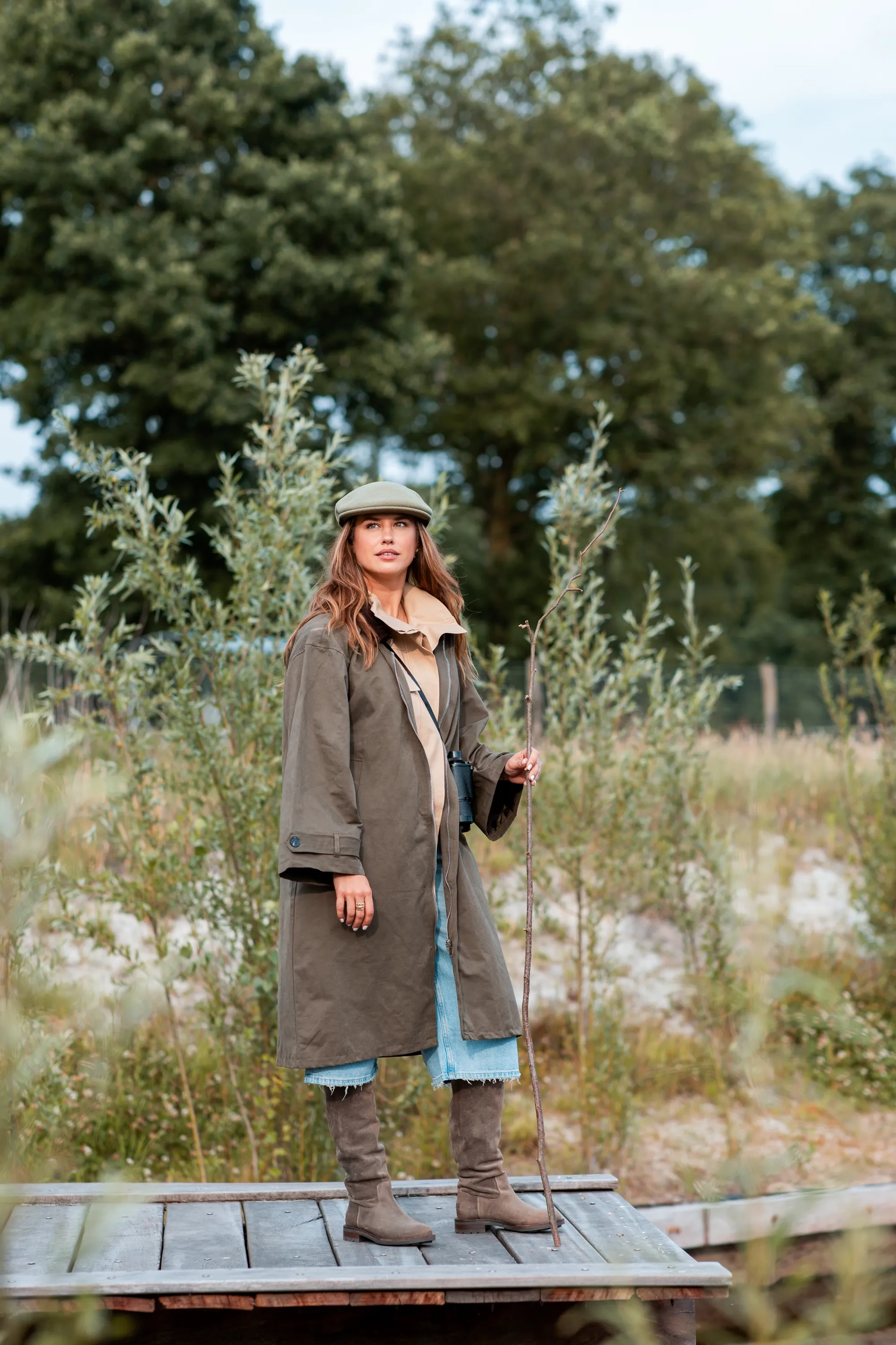 Alyd Tuba gewaxt suède Taupe