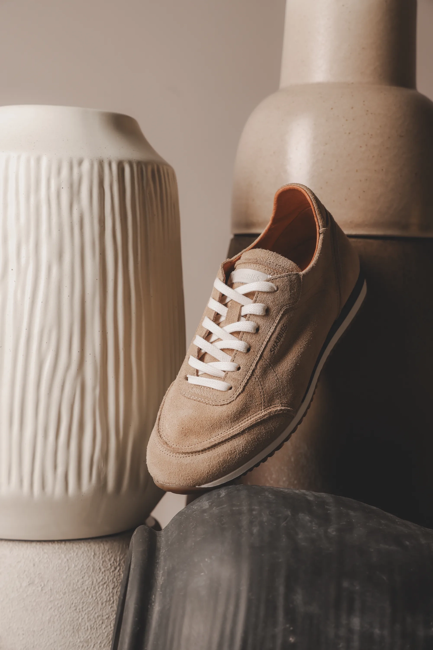 Taya Base sneaker Suède Zand