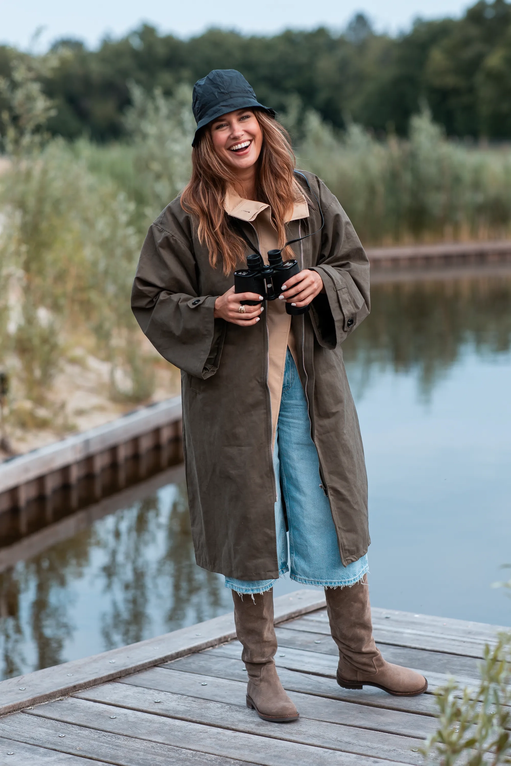 Alyd Tuba gewaxt suède Taupe