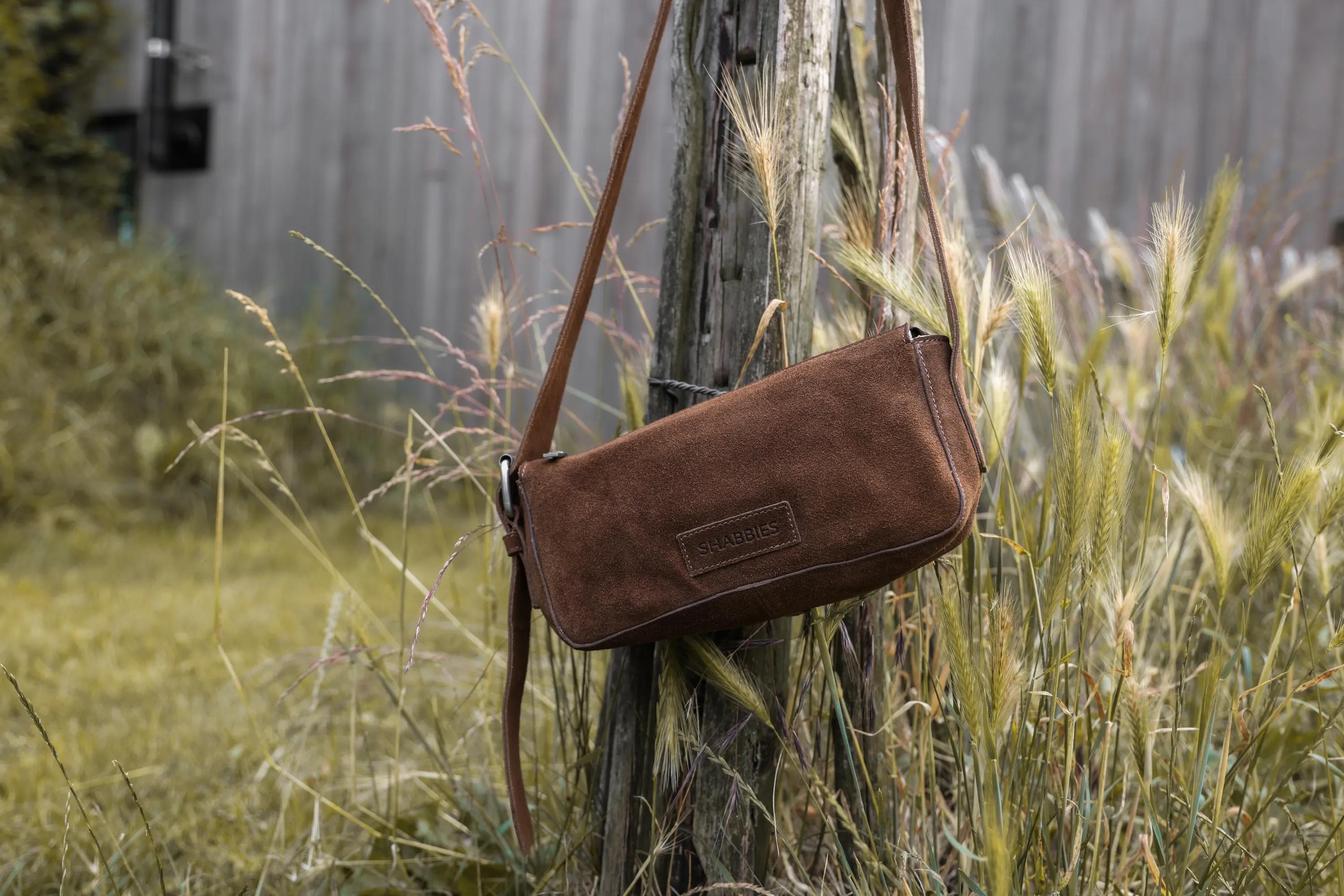 Venice Crossbody Aus Rindsvelours Hellbraun