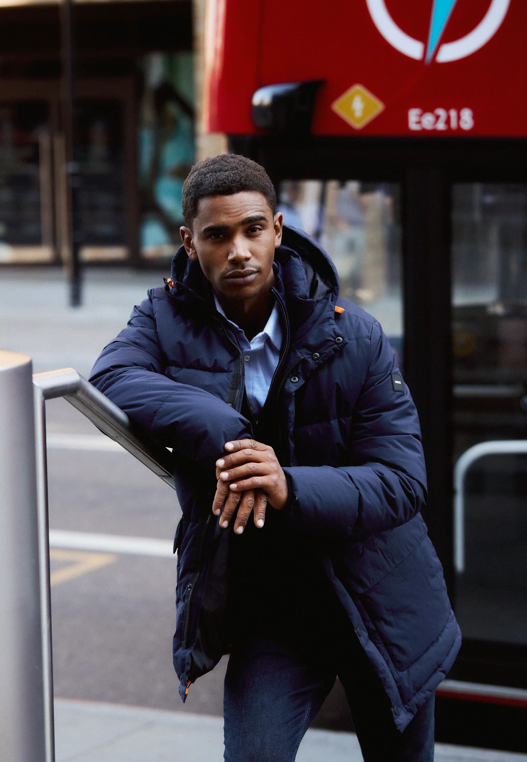 Ribstop Puffer Jacket Mid Navy