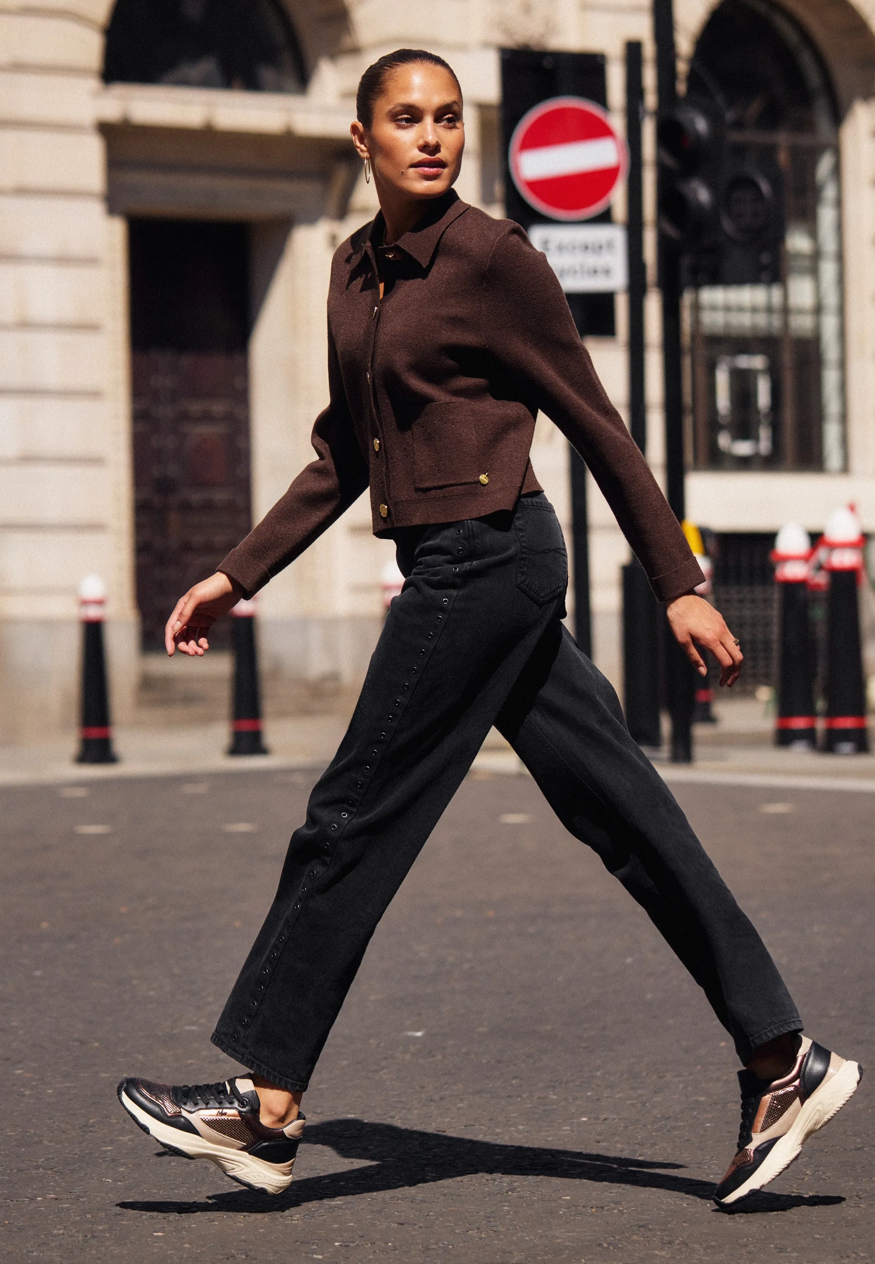 90s straight eyelet jeans Zwart rinsed
