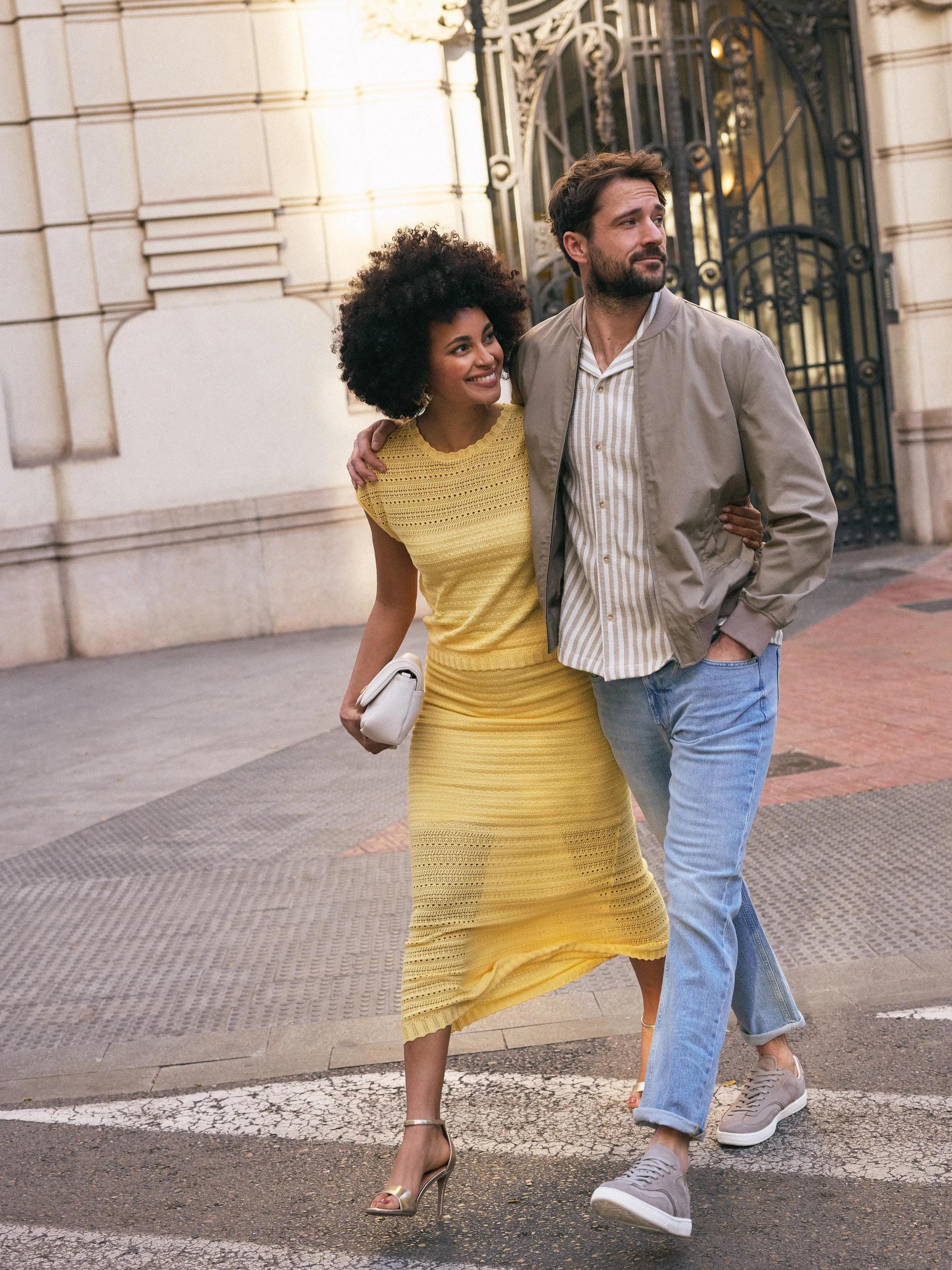 Ajour Capsleeve Top Light Yellow