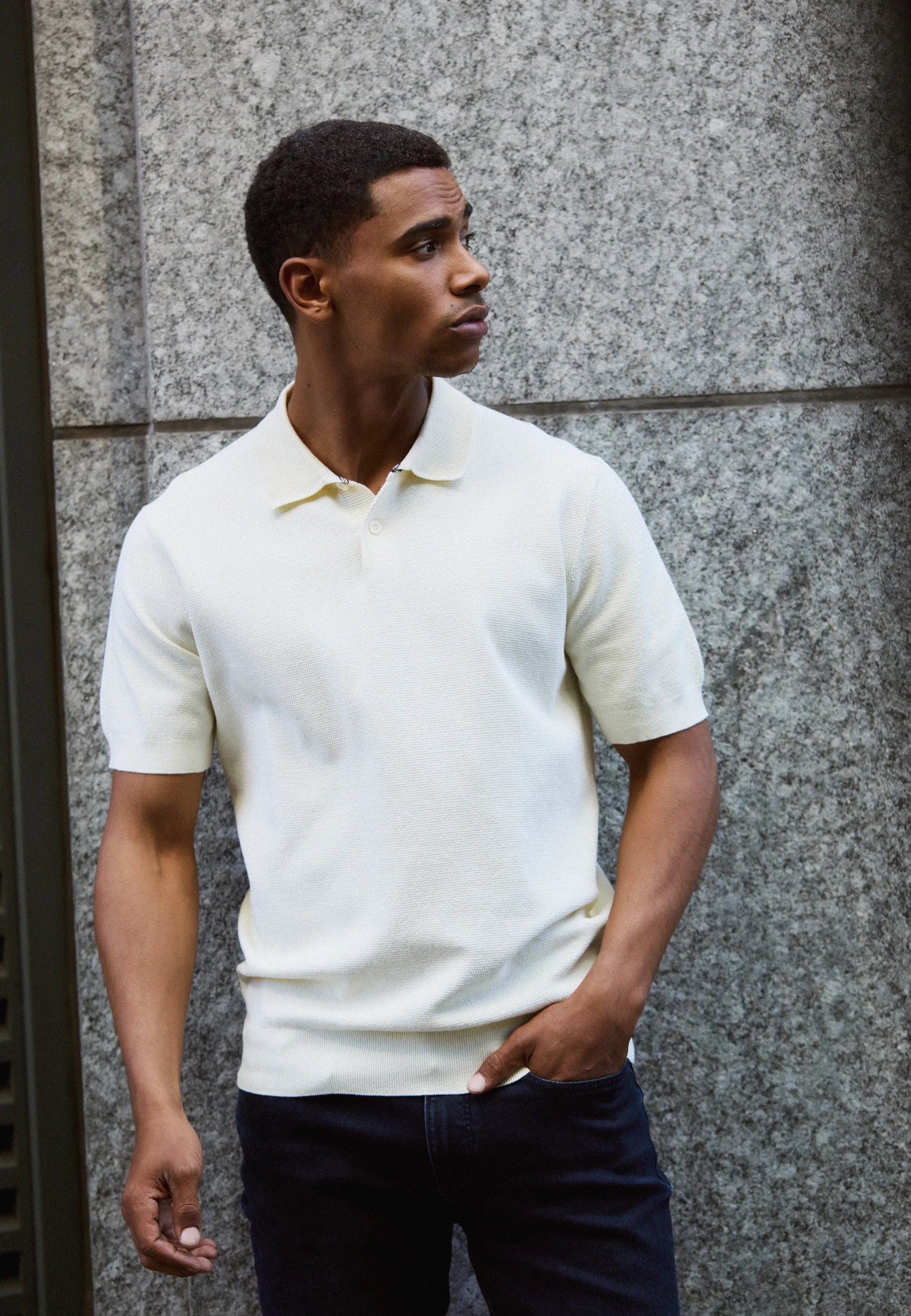Knitted Polo Cream