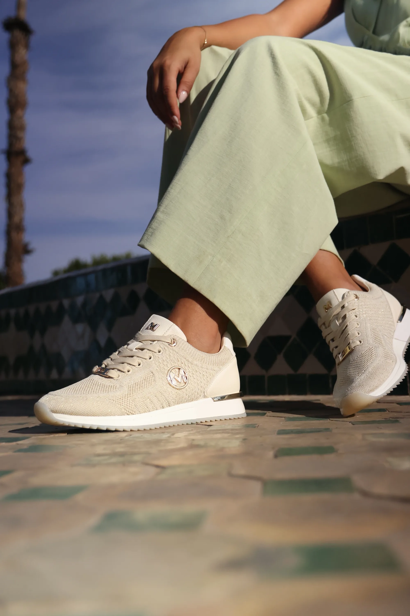 Gitte Glitter Ellen Sneaker Sand
