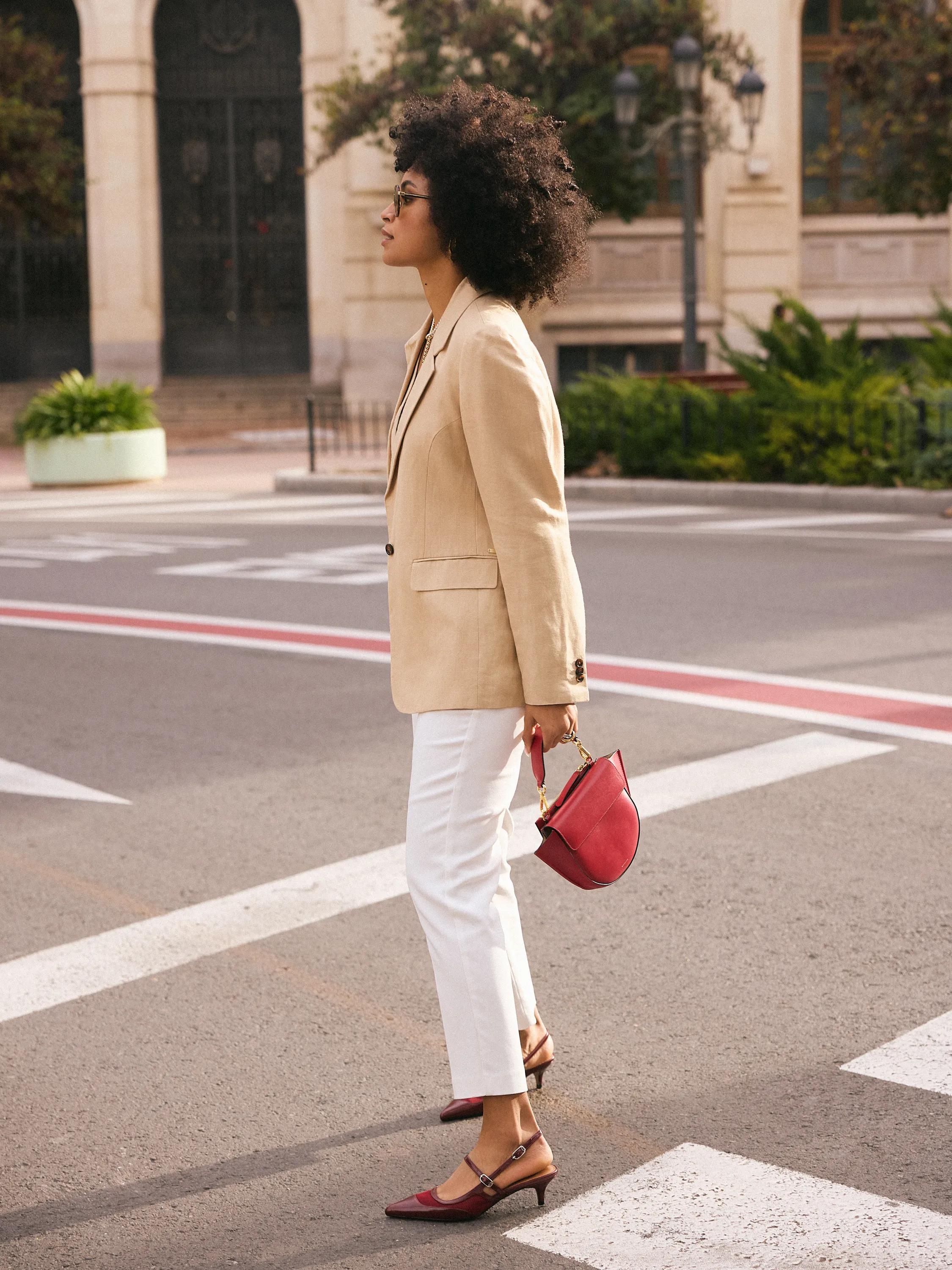 Linen Blazer Light Tan