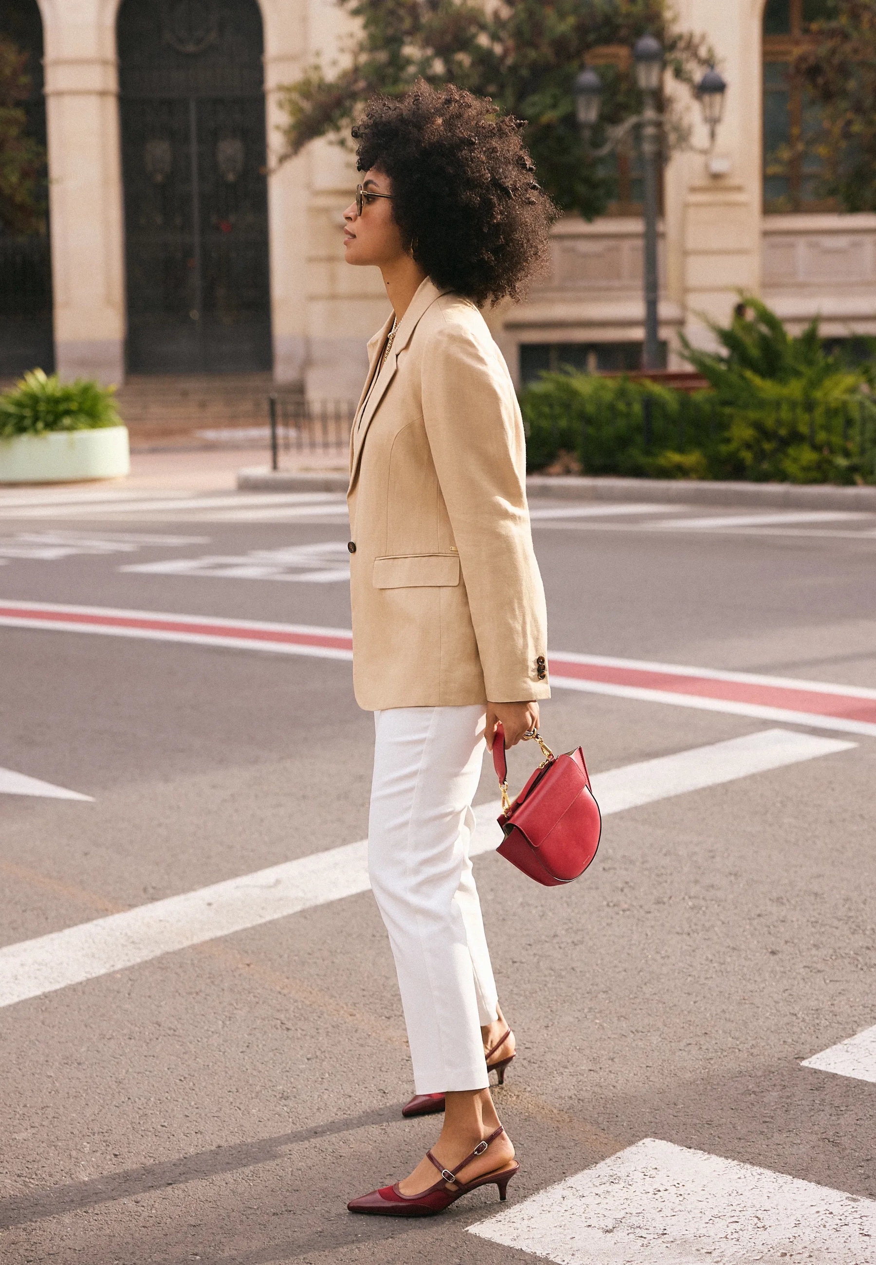 Linen Blazer Light Tan