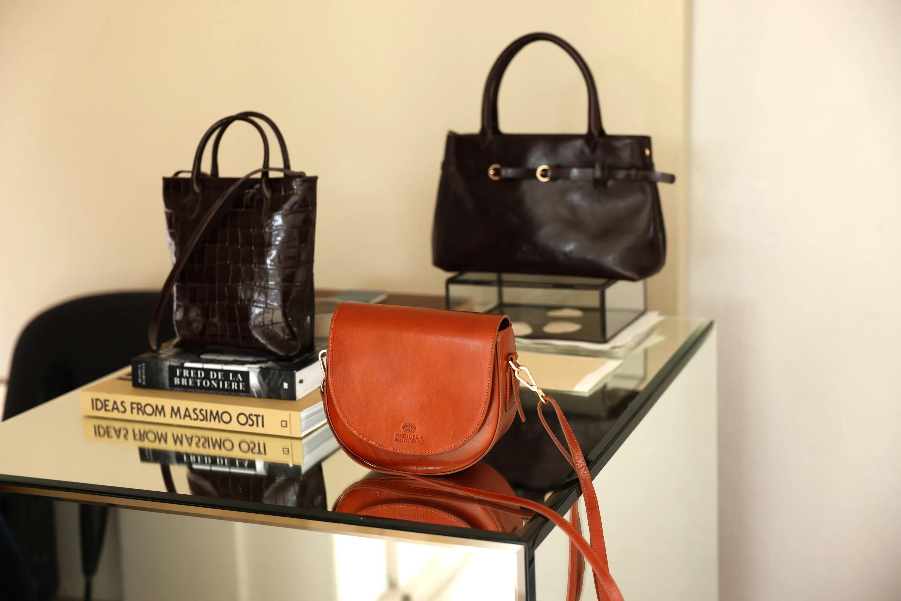 MAE HANDBAG Leather Dark Brown