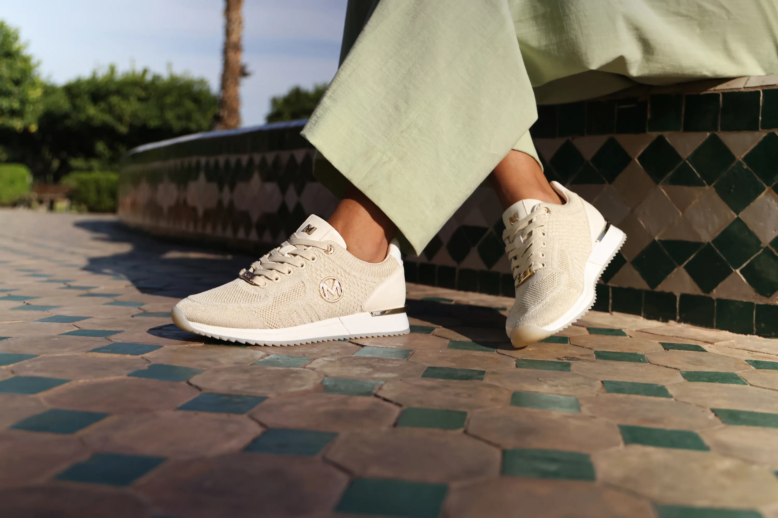 Gitte Glitter Ellen Sneaker Sand