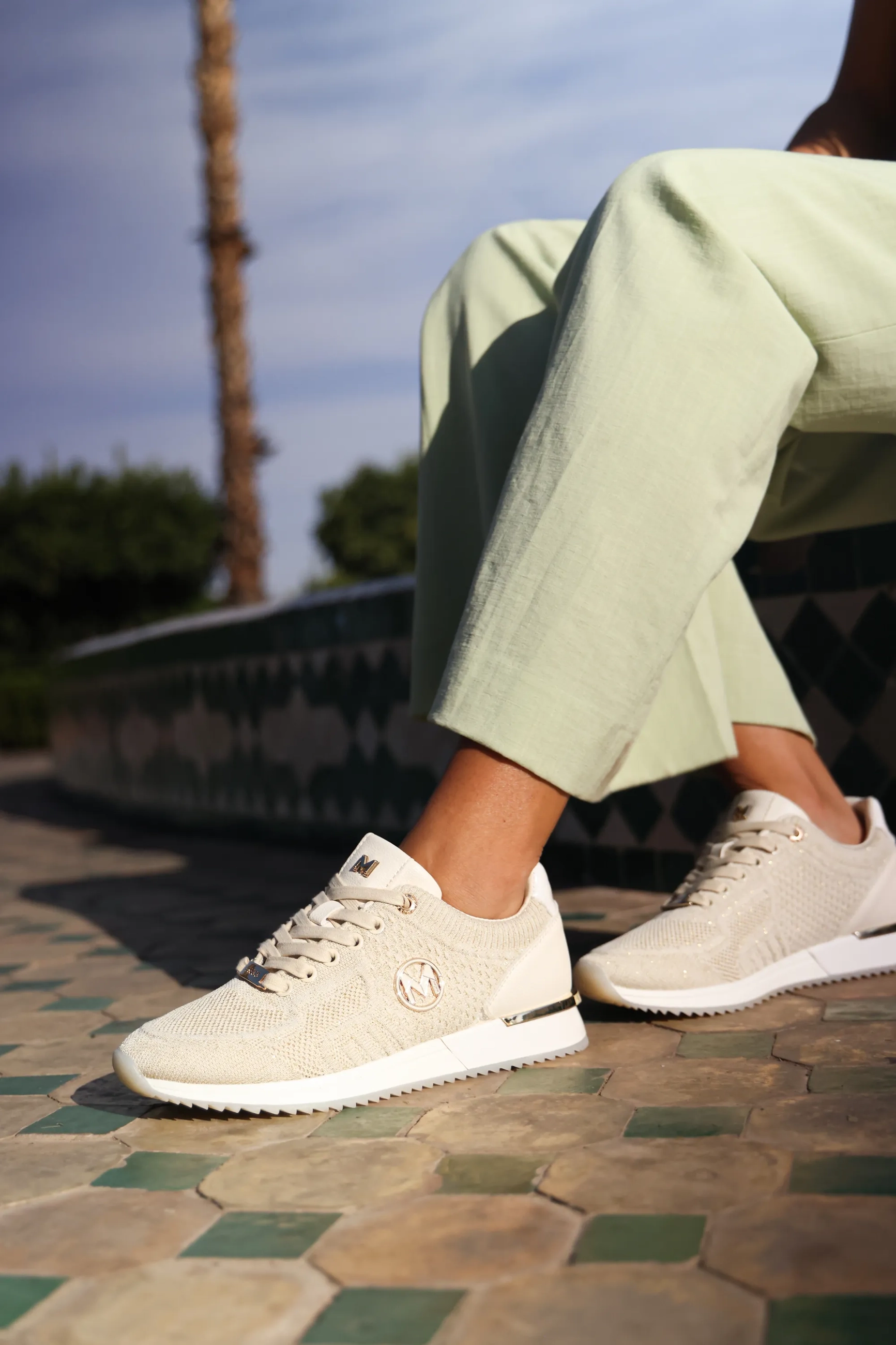 Gitte Glitter Ellen Sneaker Sand