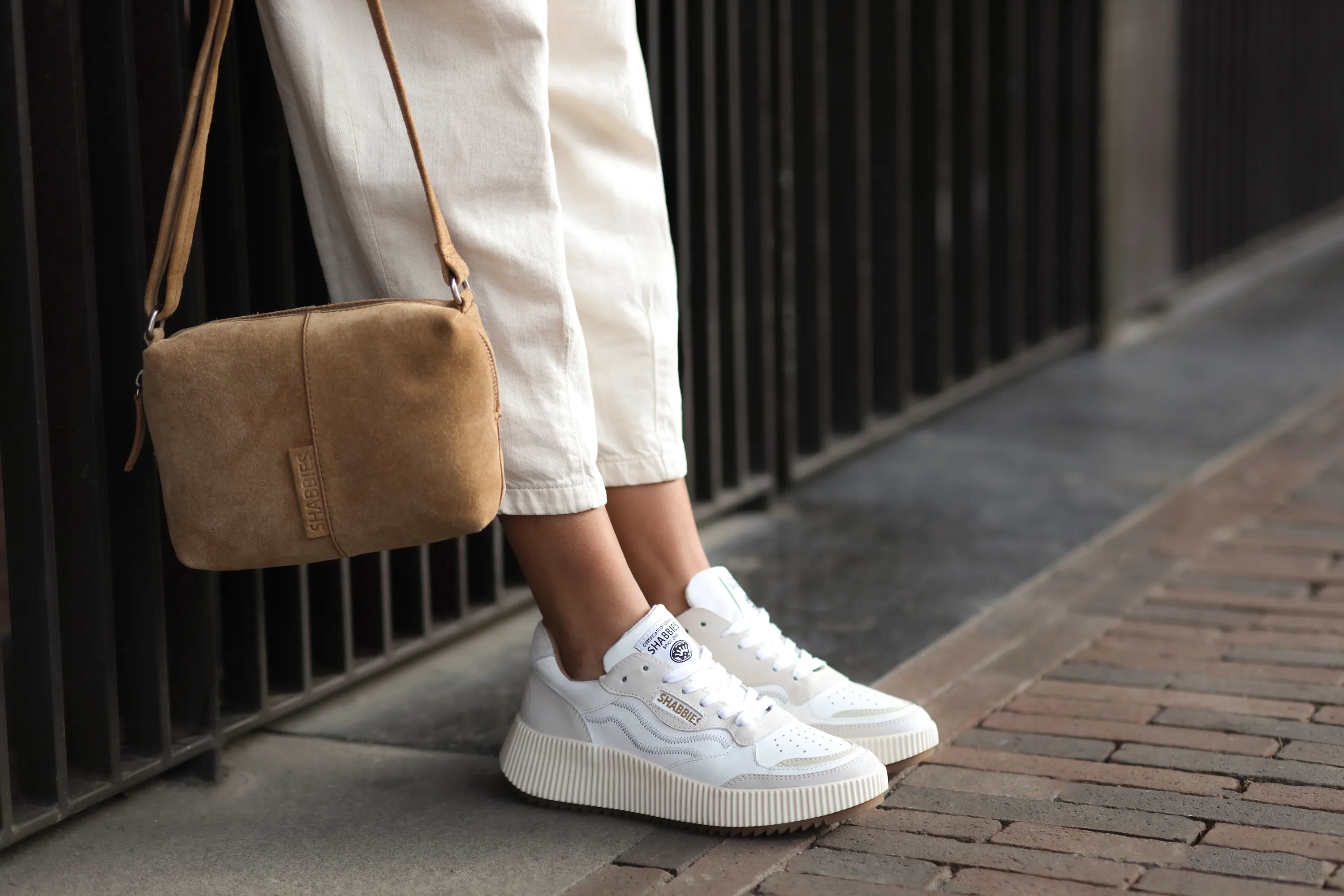 Chavi Ziggi sneaker Nubuck Wit/Beige