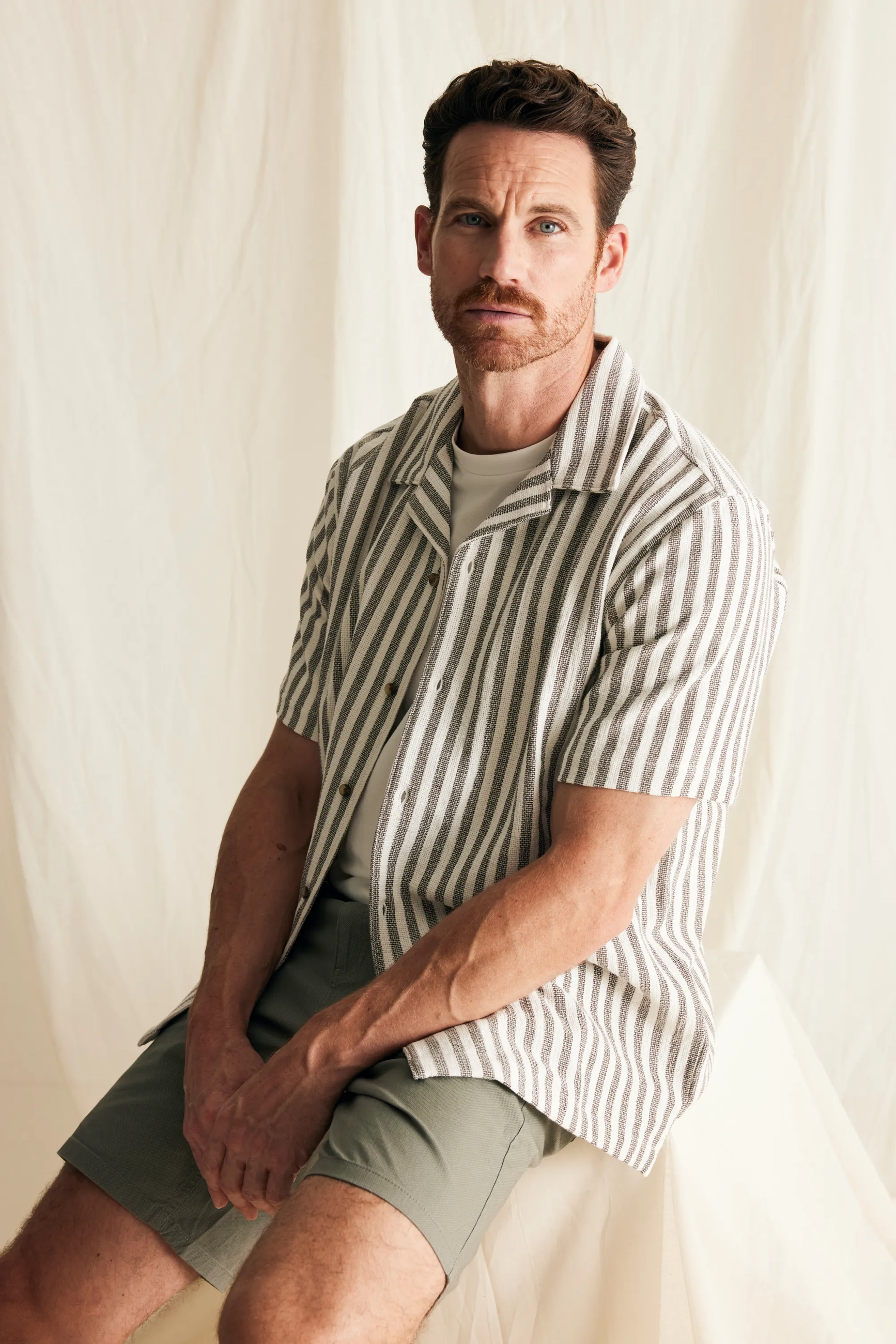 Allover Print Chino Shorts Green Sage