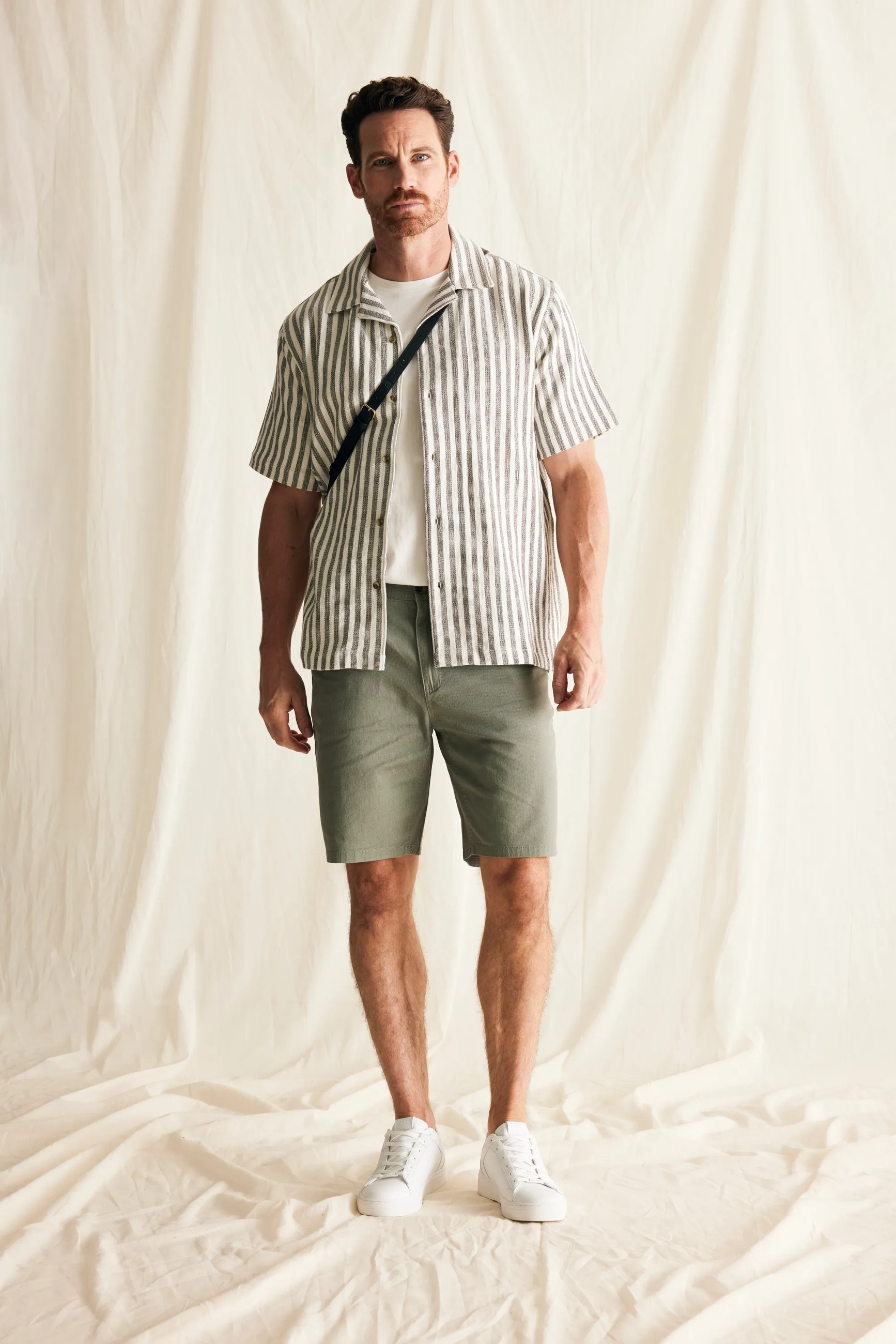 Allover Print Chino Shorts Green Sage