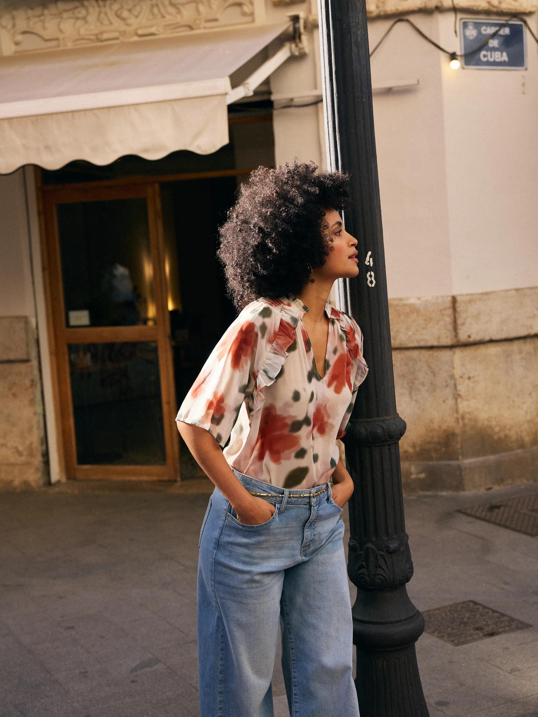 Flower Print Blouse Multicolor