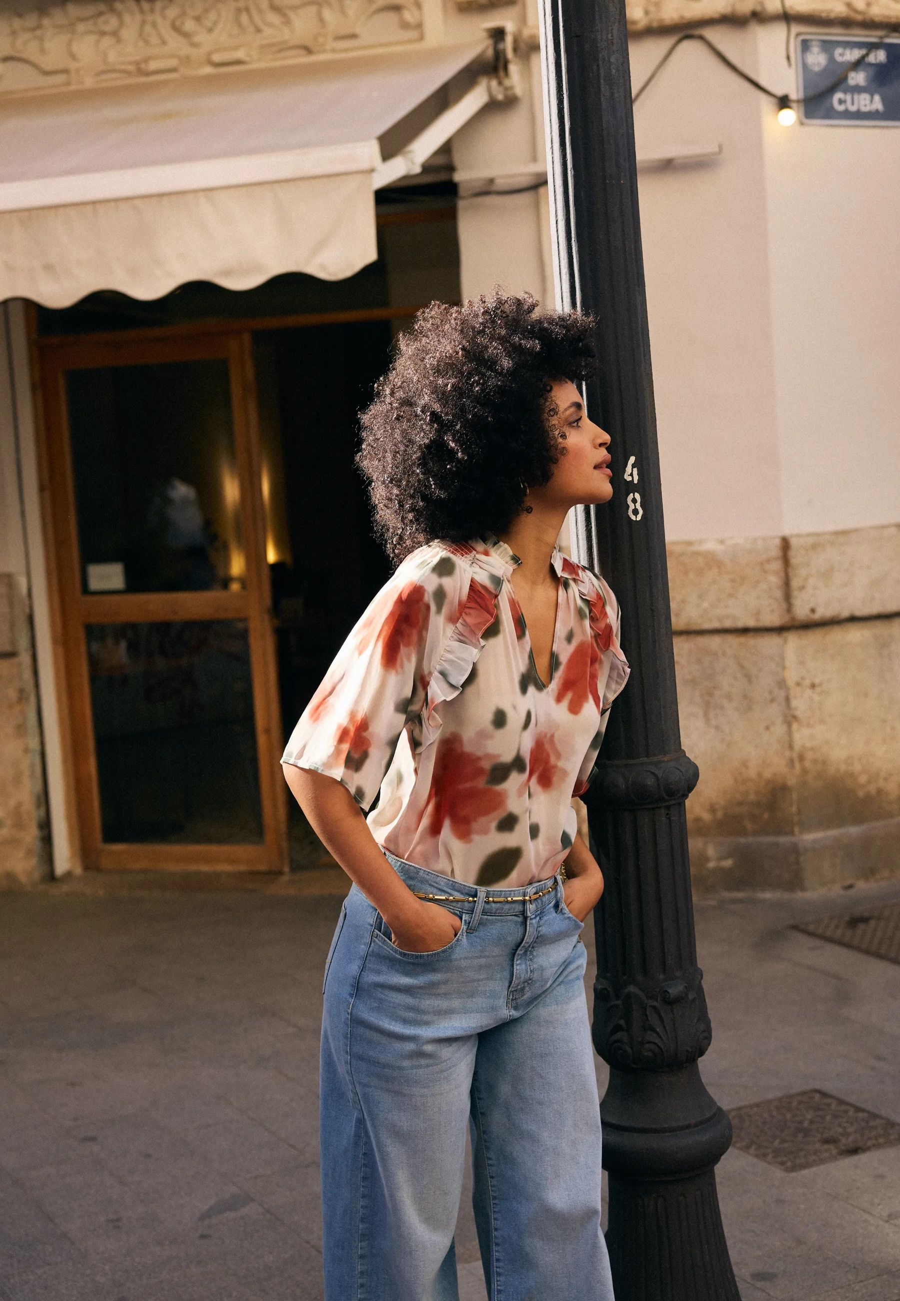 Flower Print Blouse Multicolor