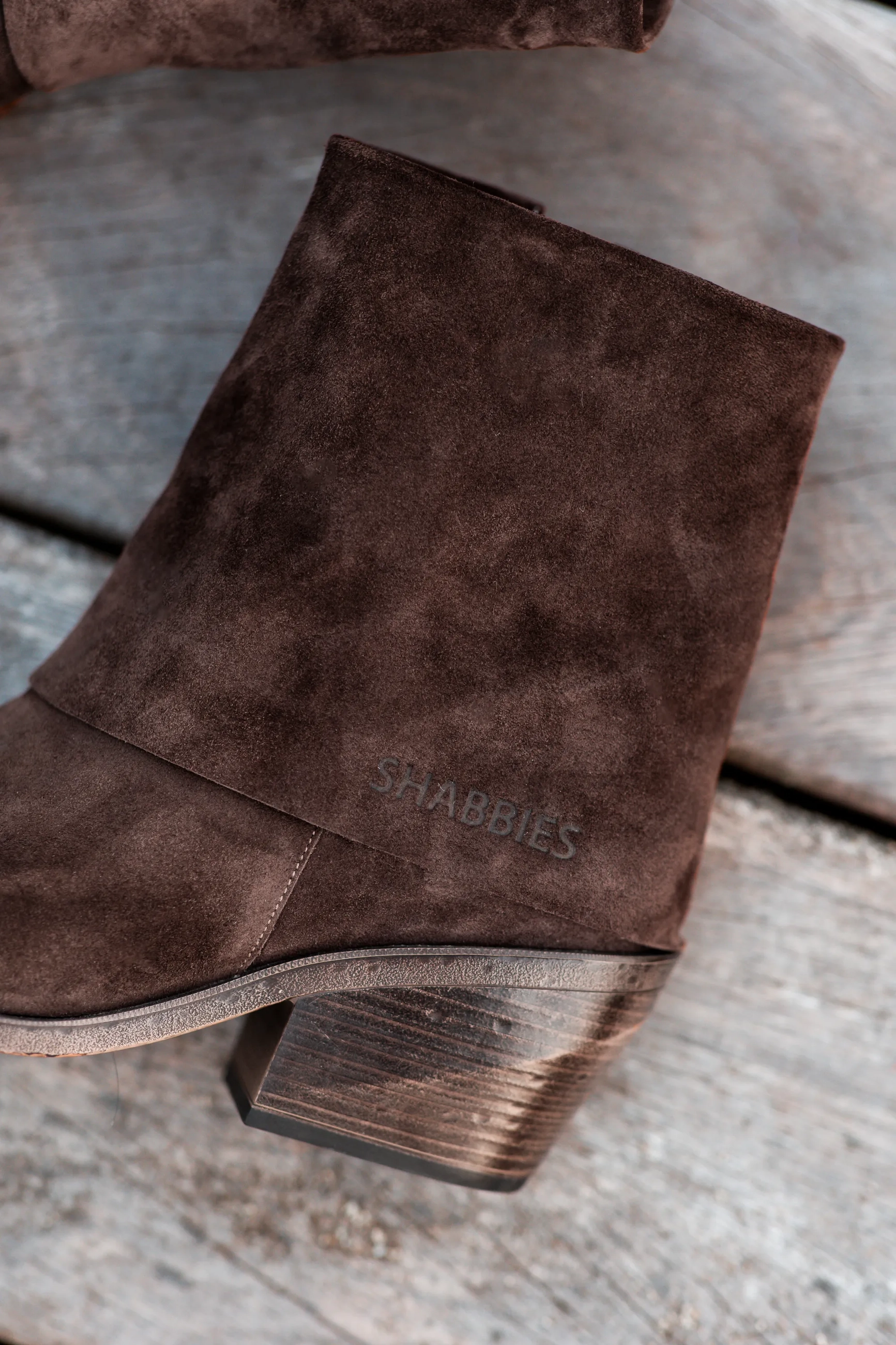 Jaira Double enkellaars Suède Donkerbruin