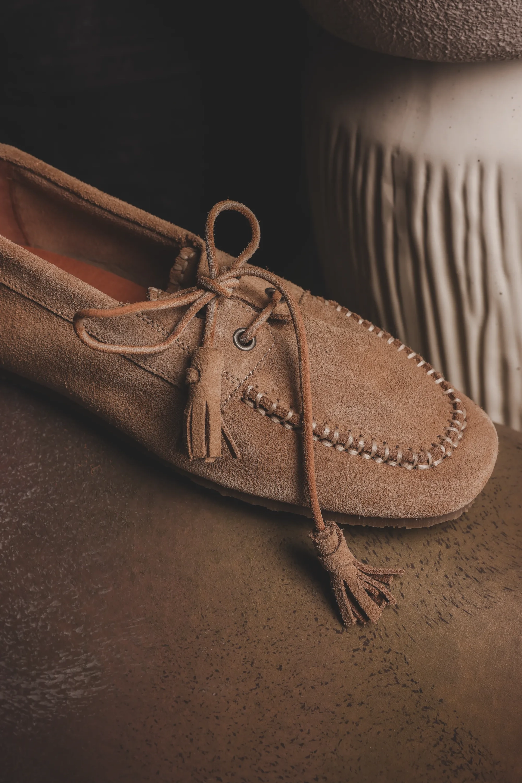 Ciska Mocca mocassin Suède Beige