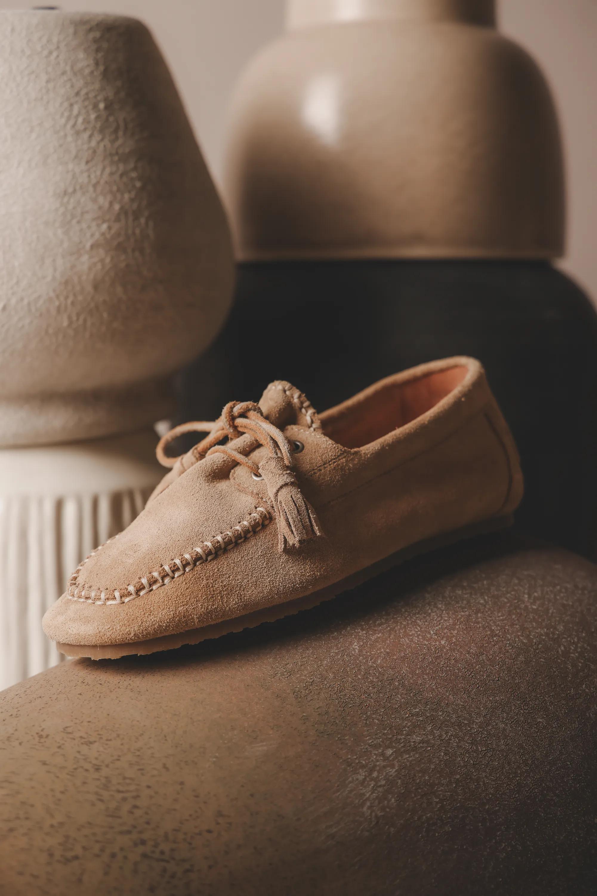 Ciska Mocca mocassin Suède Beige