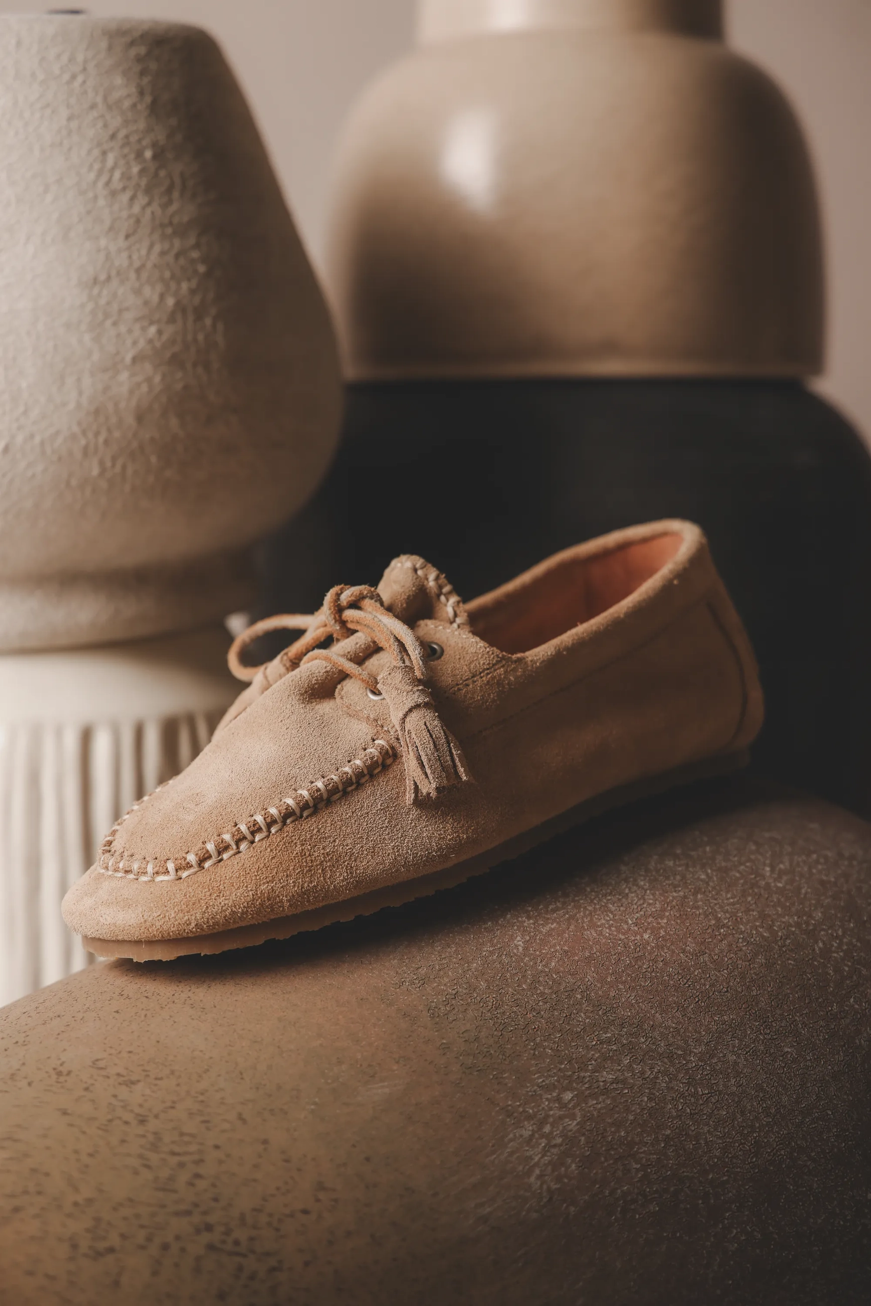 Ciska Mocca mocassin Suède Beige