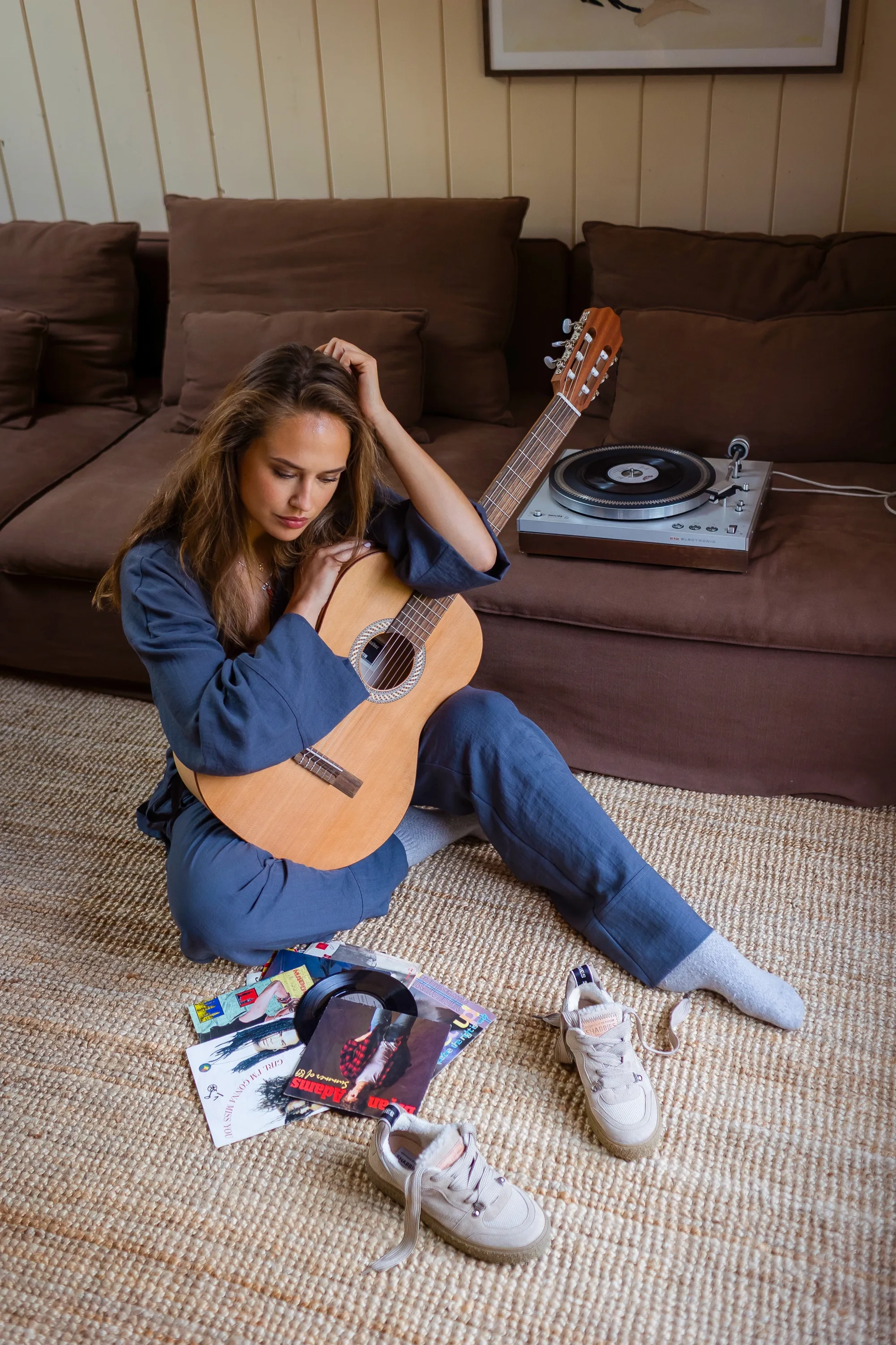 Chewy Unna sneaker Suède Zand