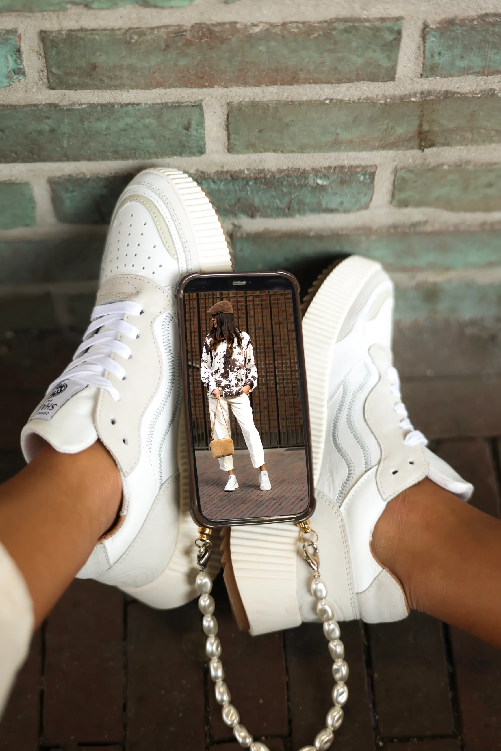 Chavi Ziggi sneaker Nubuck Wit/Beige