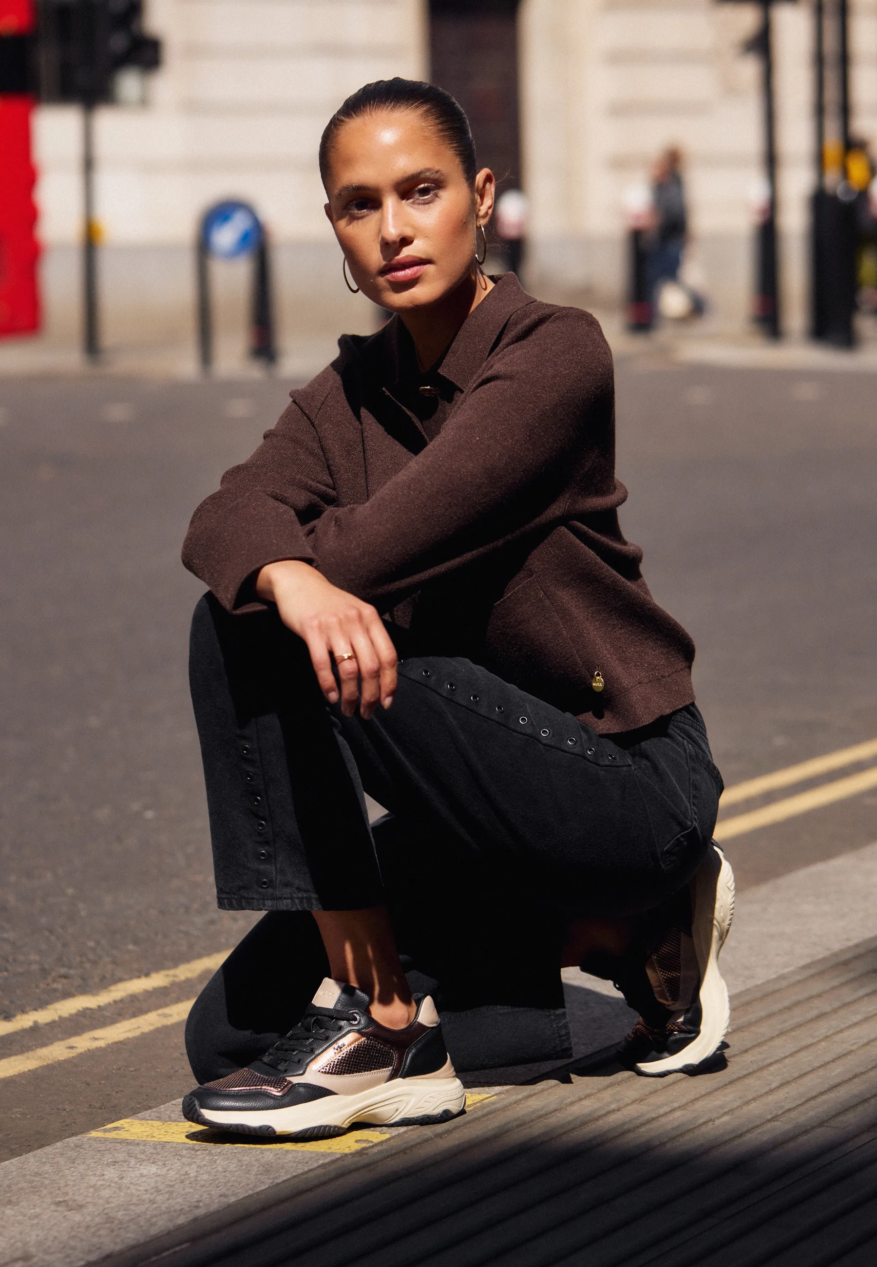 90s straight eyelet jeans Zwart rinsed
