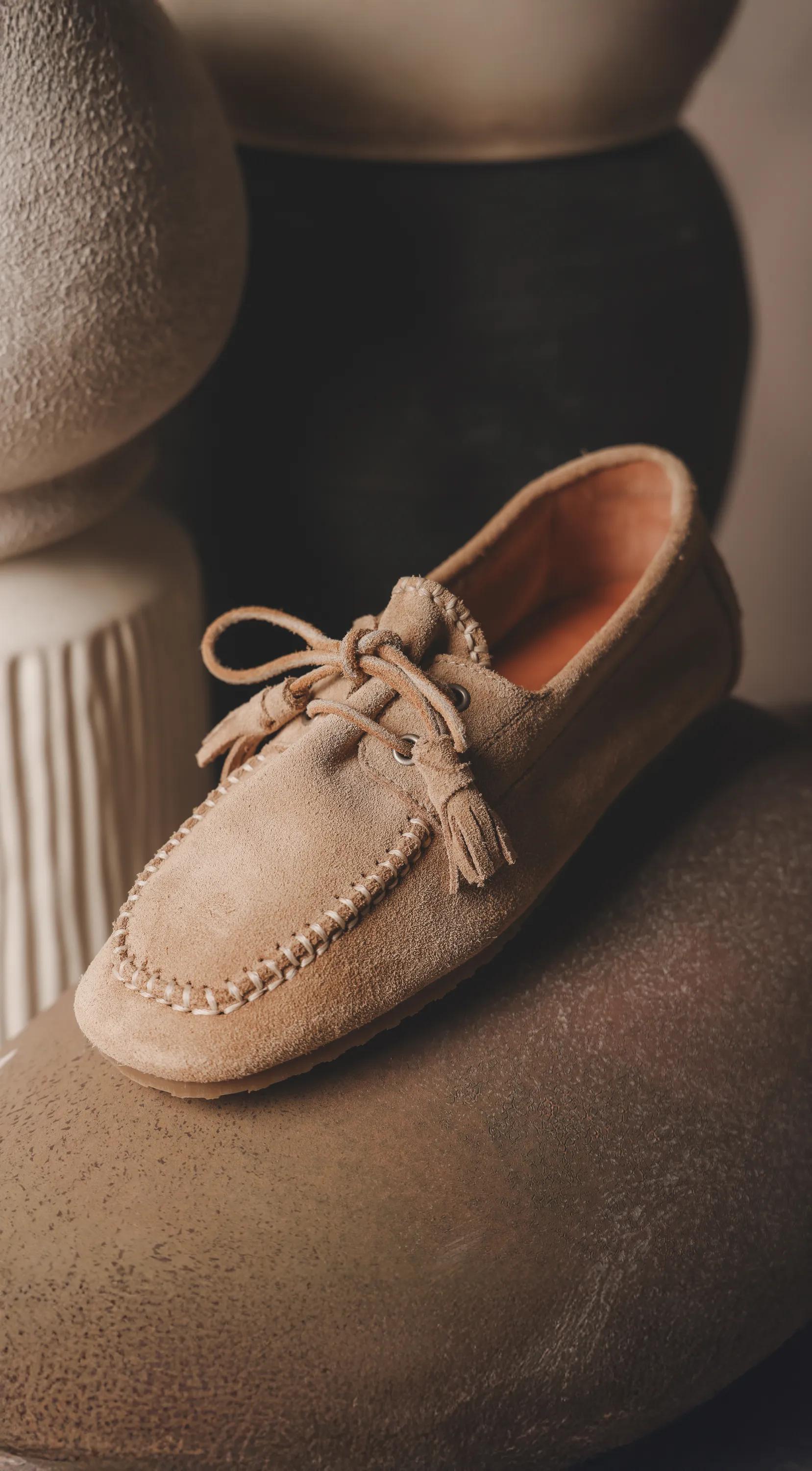 Ciska Mocca mocassin Suède Beige