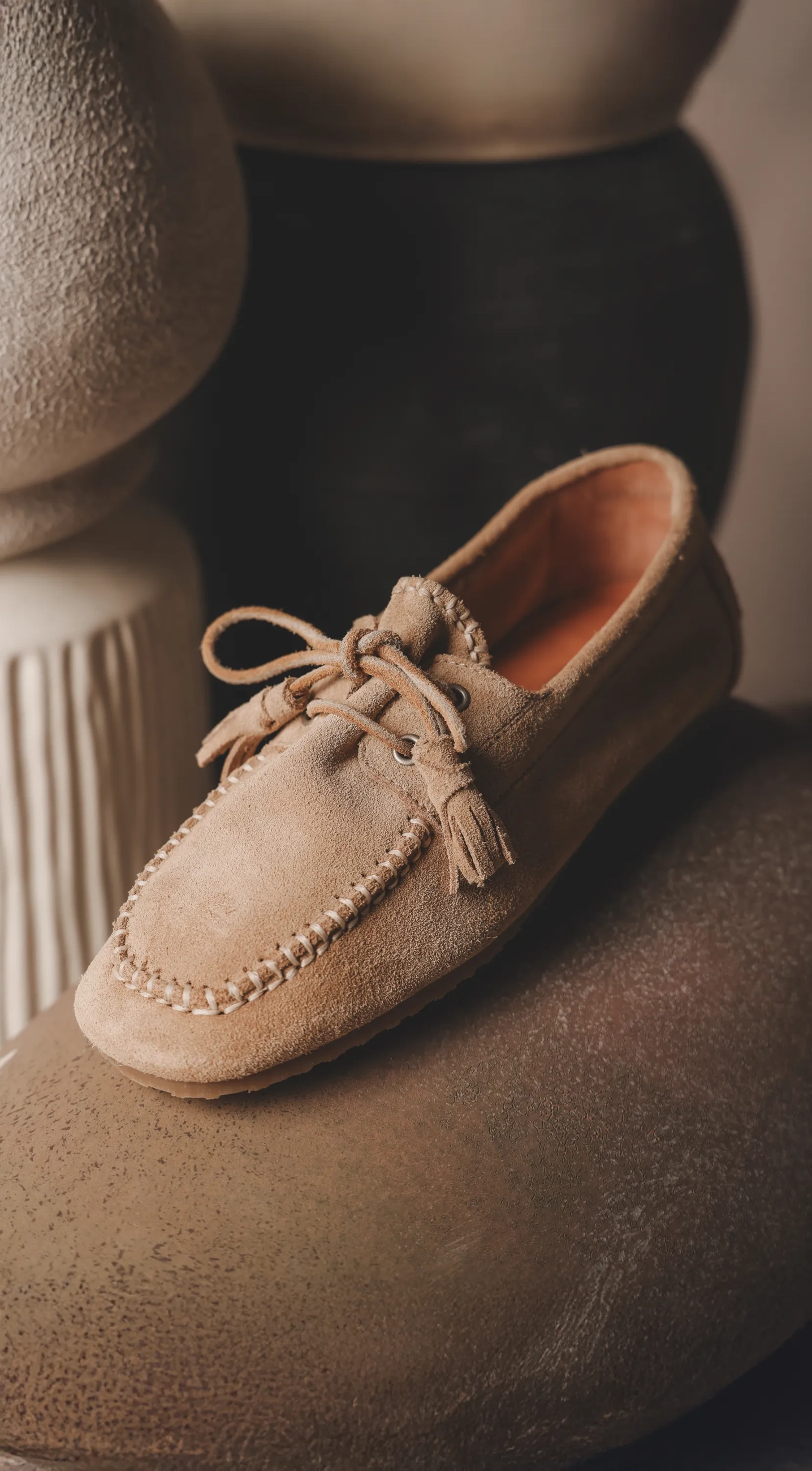 Ciska Mocca mocassin Suède Beige