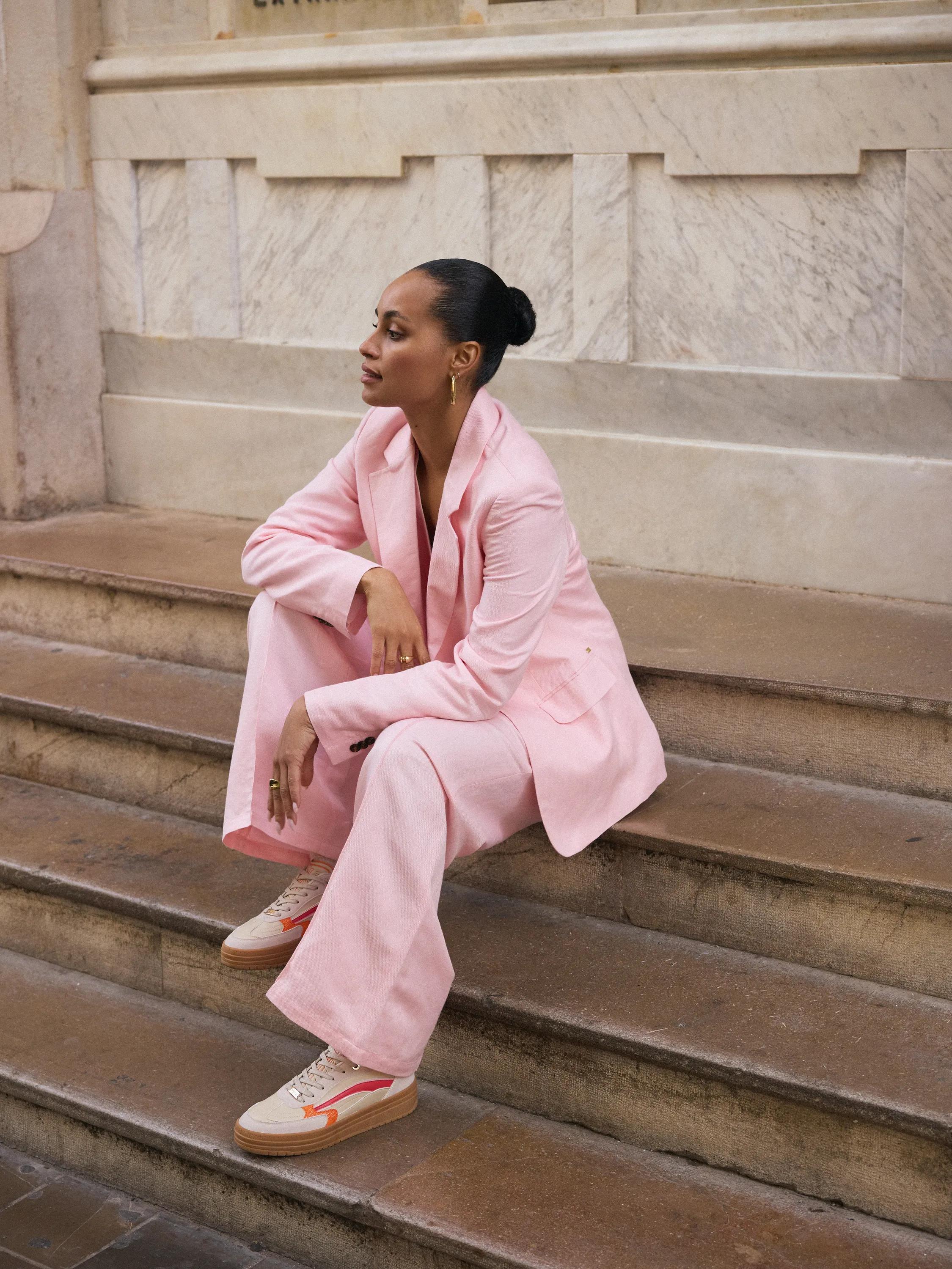 Linen Blazer Light Pink