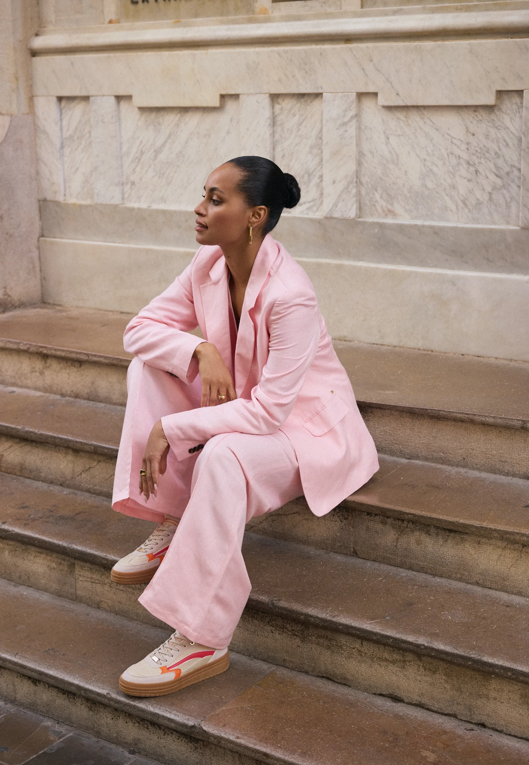 Linen Blazer Light Pink