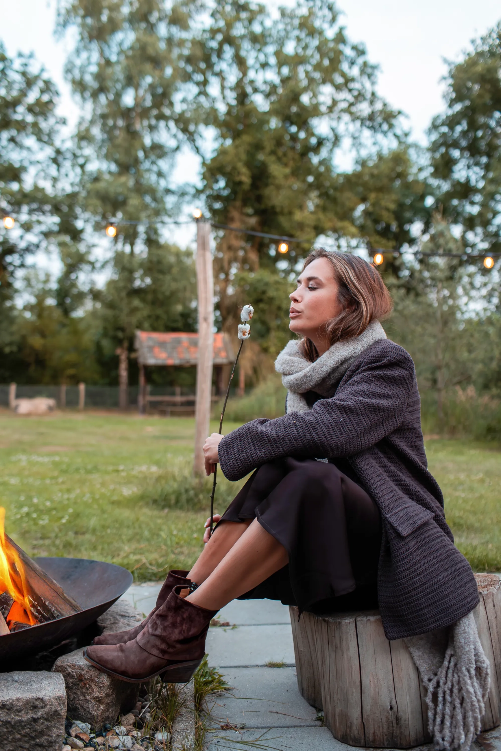 Jaira Double enkellaars Suède Donkerbruin