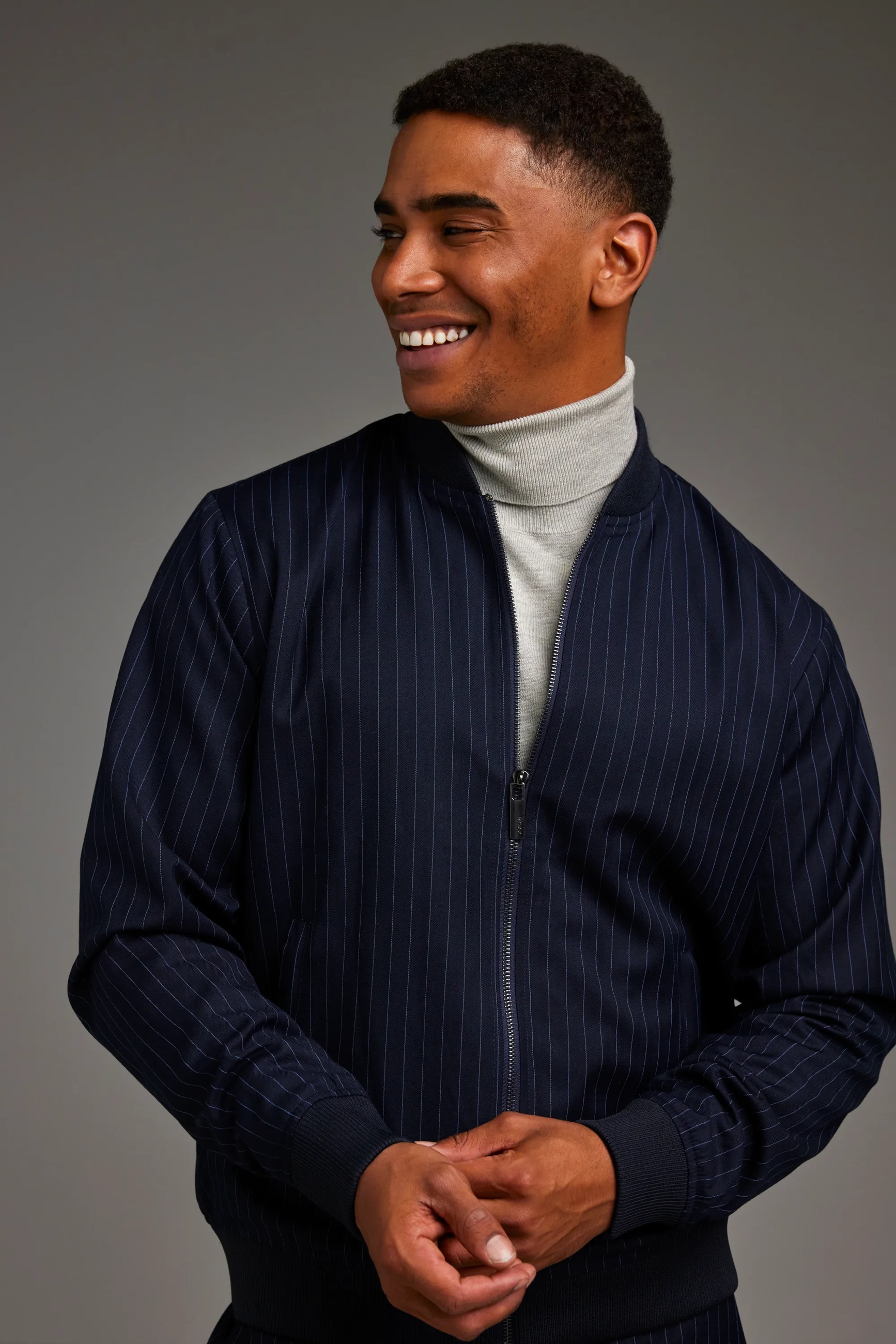 Mexx Men | Light grey melee turtleneck sweater