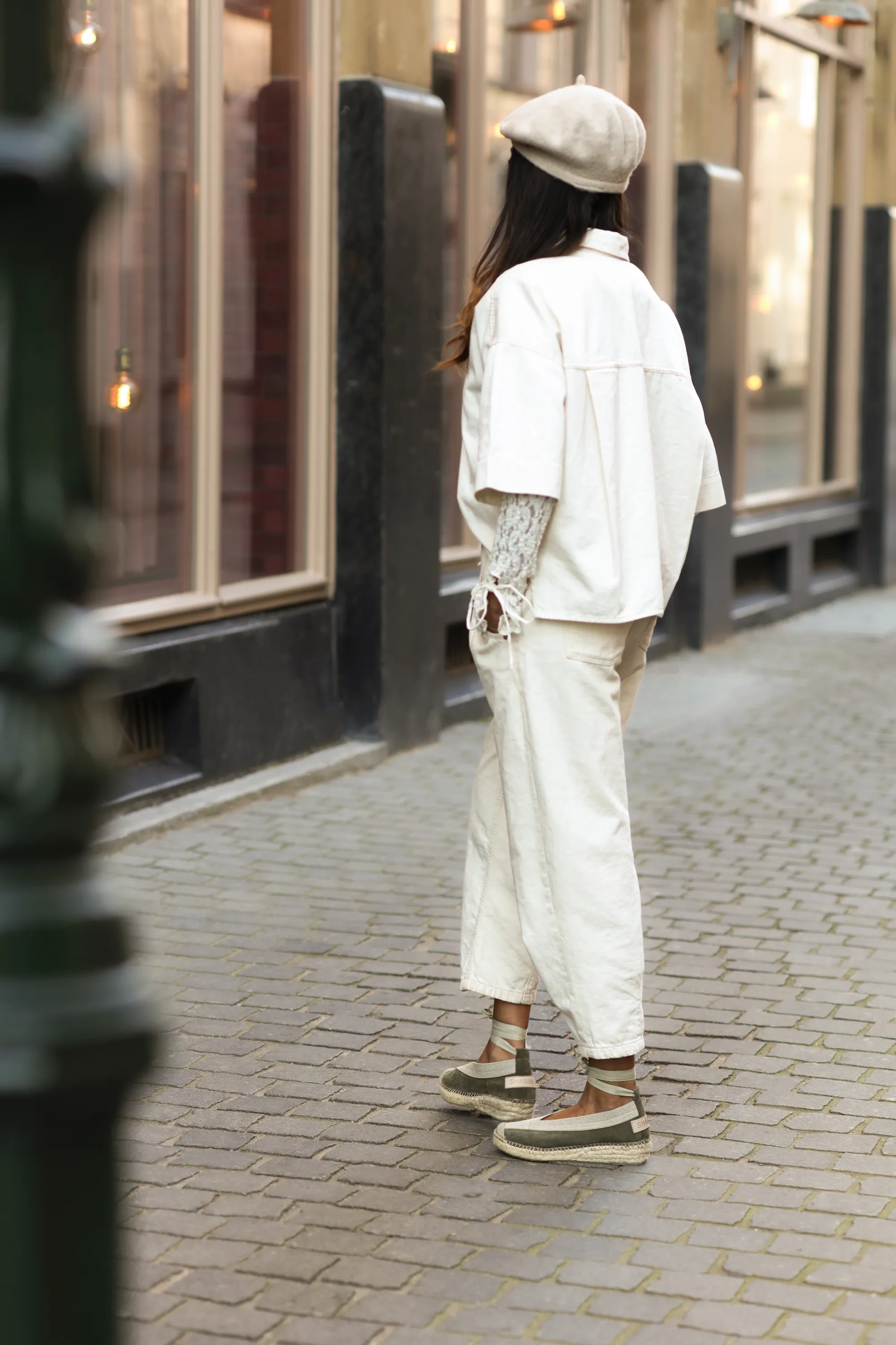 Palma Kimono suède Legergroen